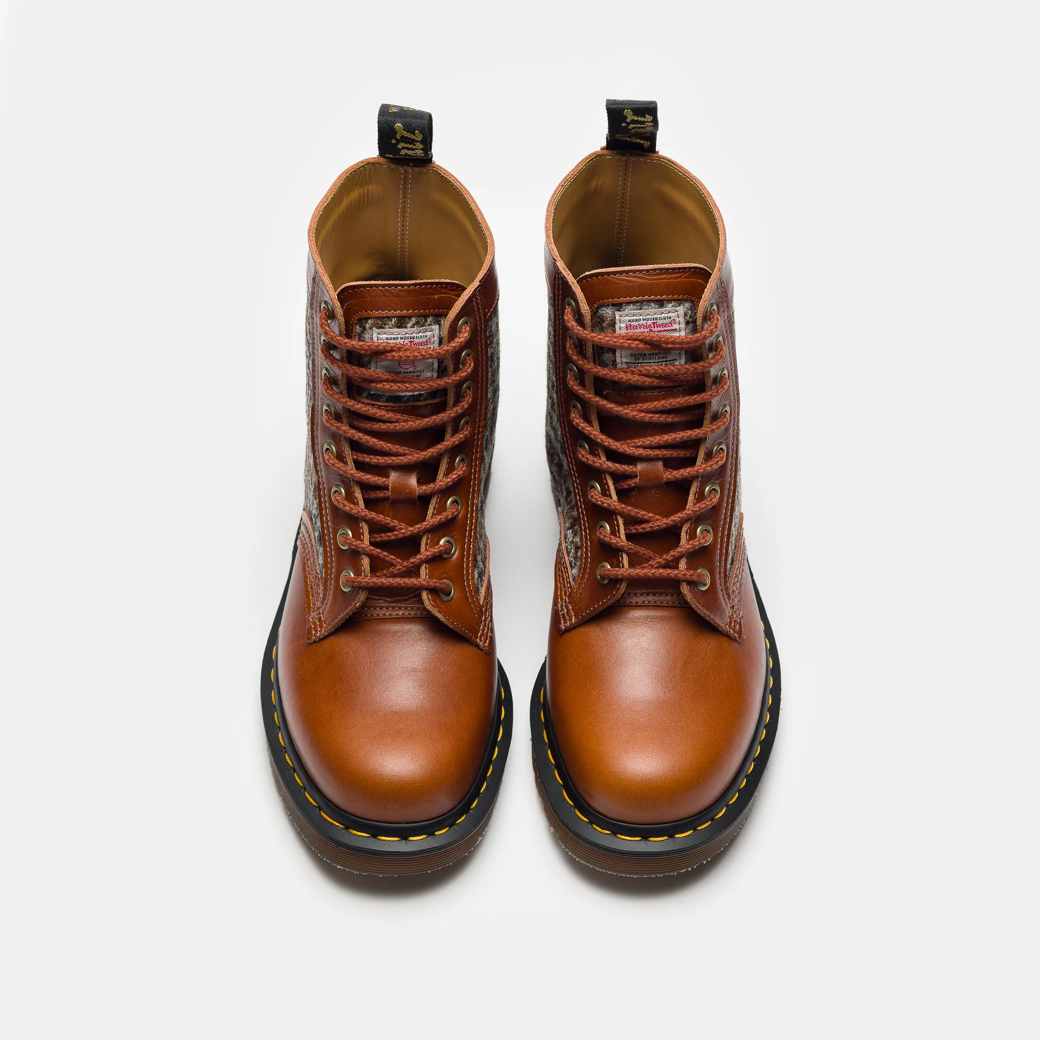 1460 Pascal Harris Tweed Boot	in Amber Tan/Multi - Image 5