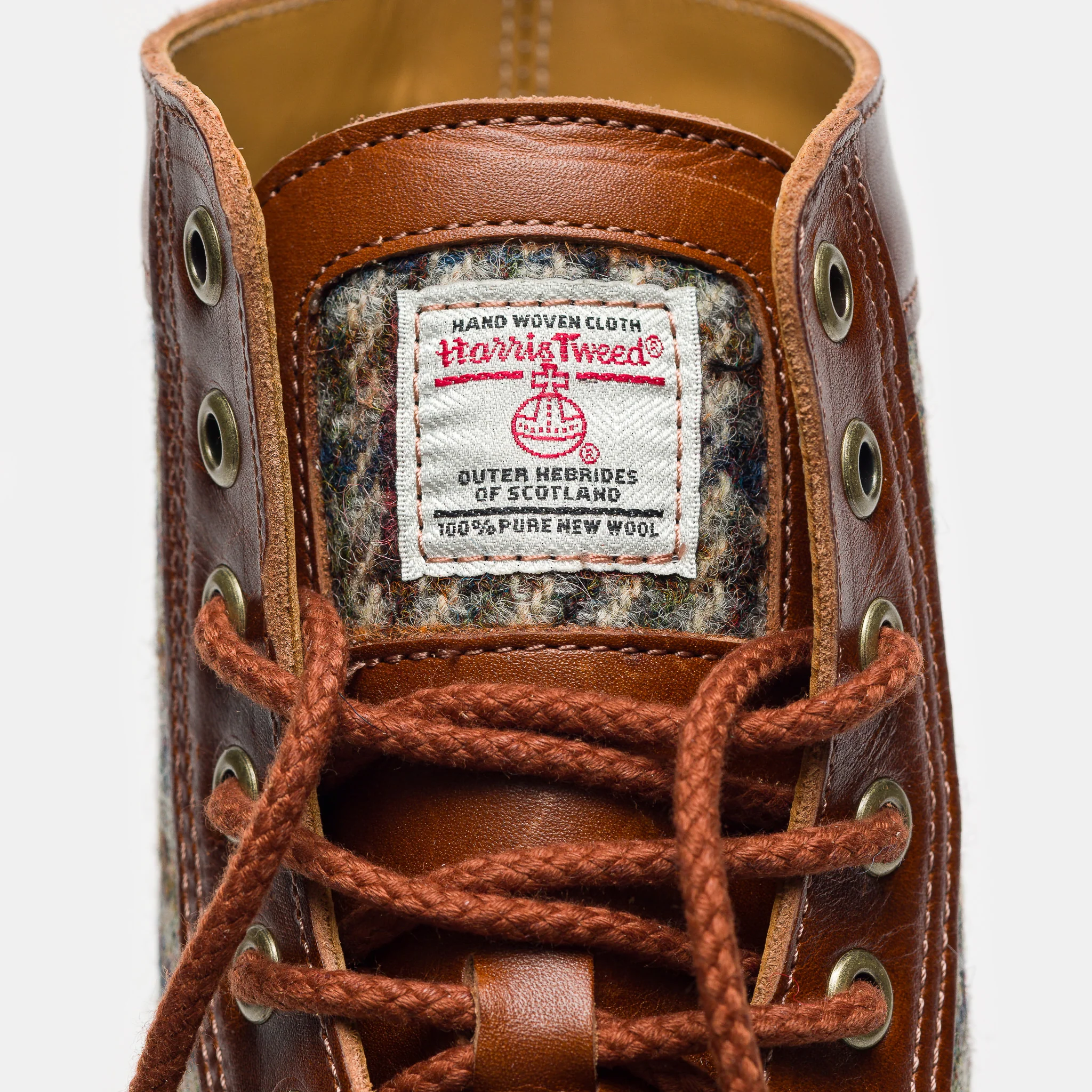 1460 Pascal Harris Tweed Boot	in Amber Tan/Multi - Image 6