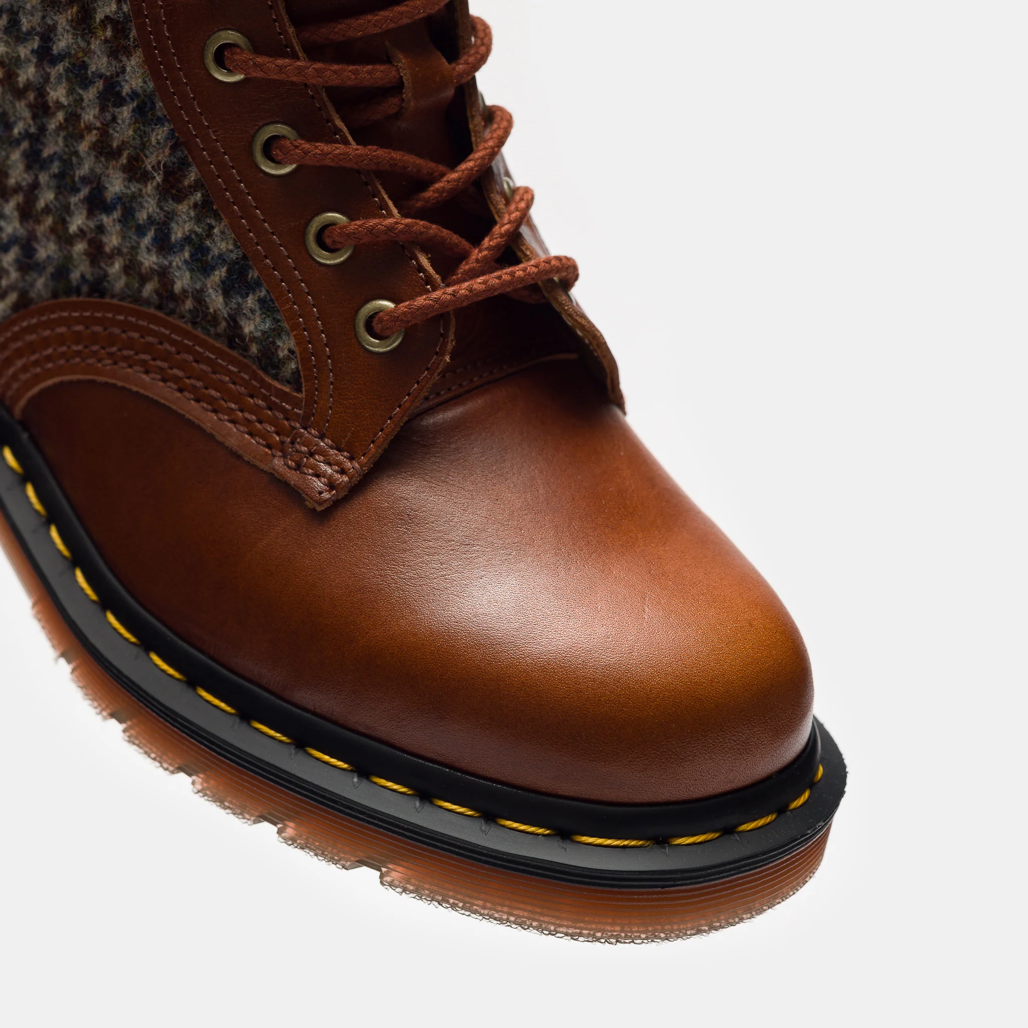 1460 Pascal Harris Tweed Boot	in Amber Tan/Multi - Image 7