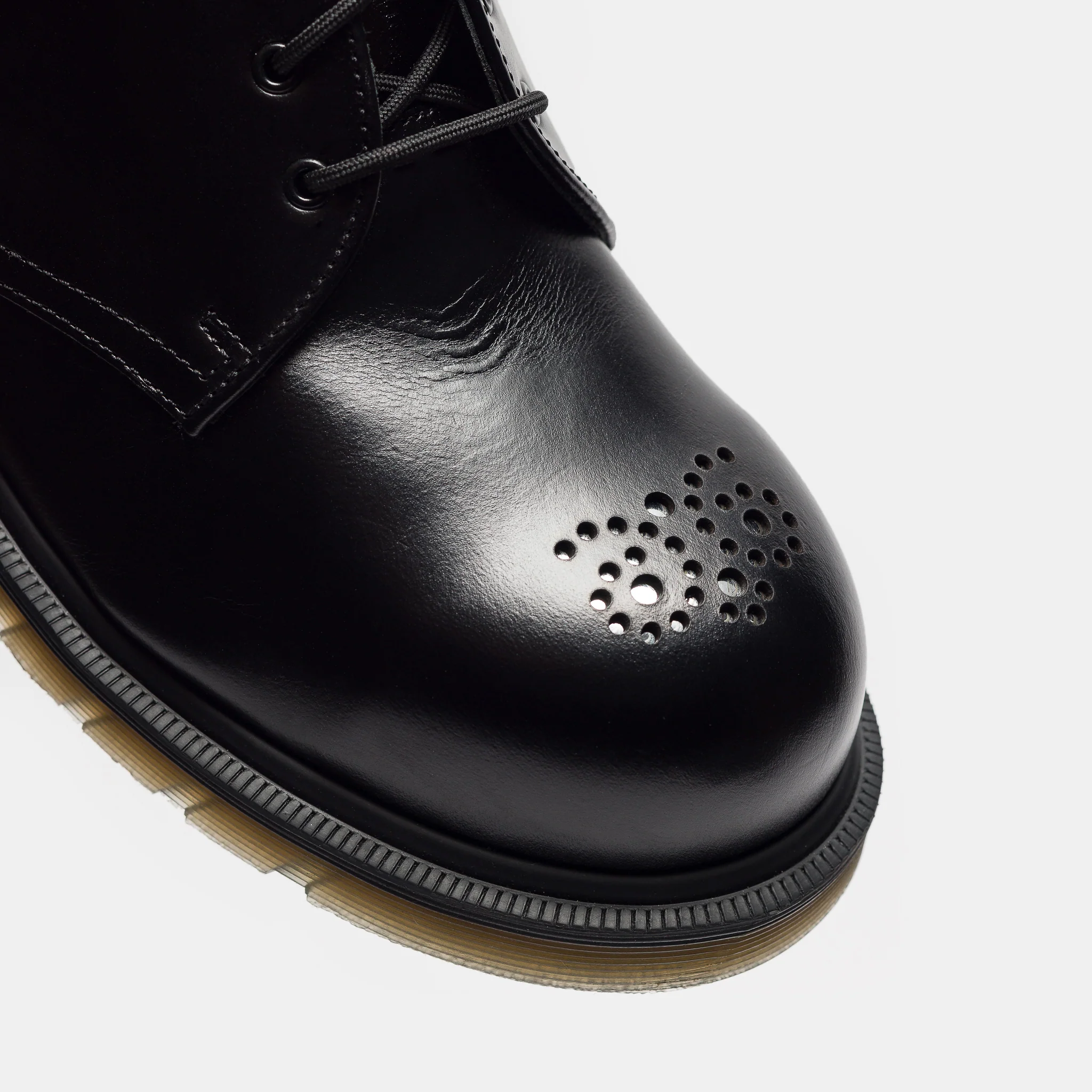 1461 Analine Leather Steel Toe Derby in Black - Image 6