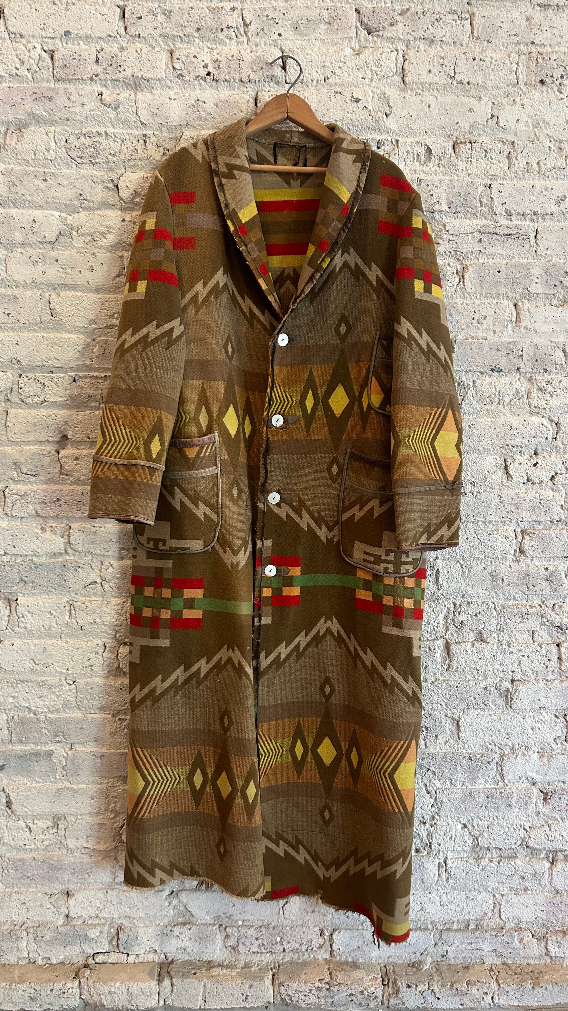 1920's Pendleton Blanket Robe in Brown