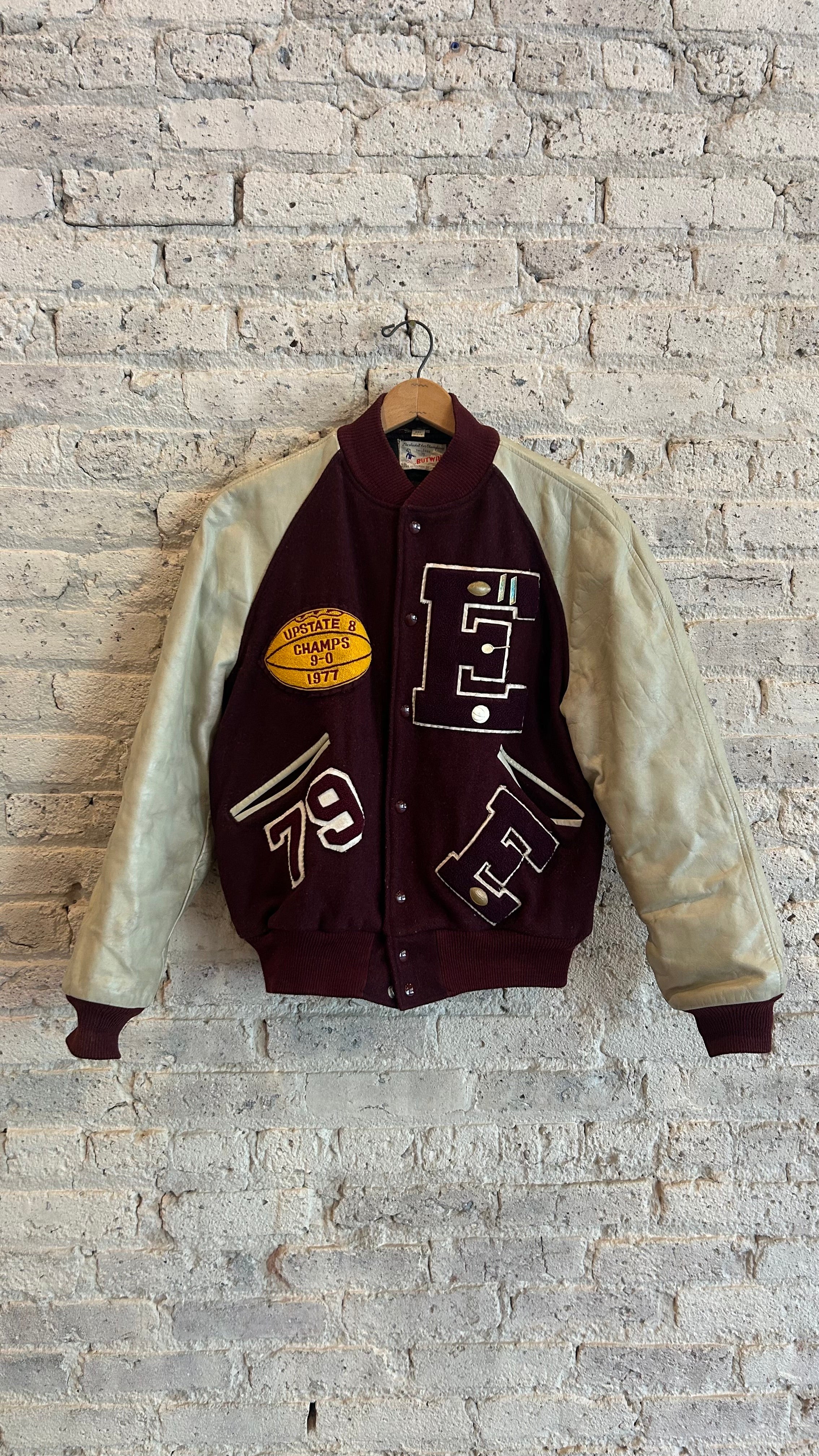 1970's Butwin Elgin Varsity Jacket in Burgundy