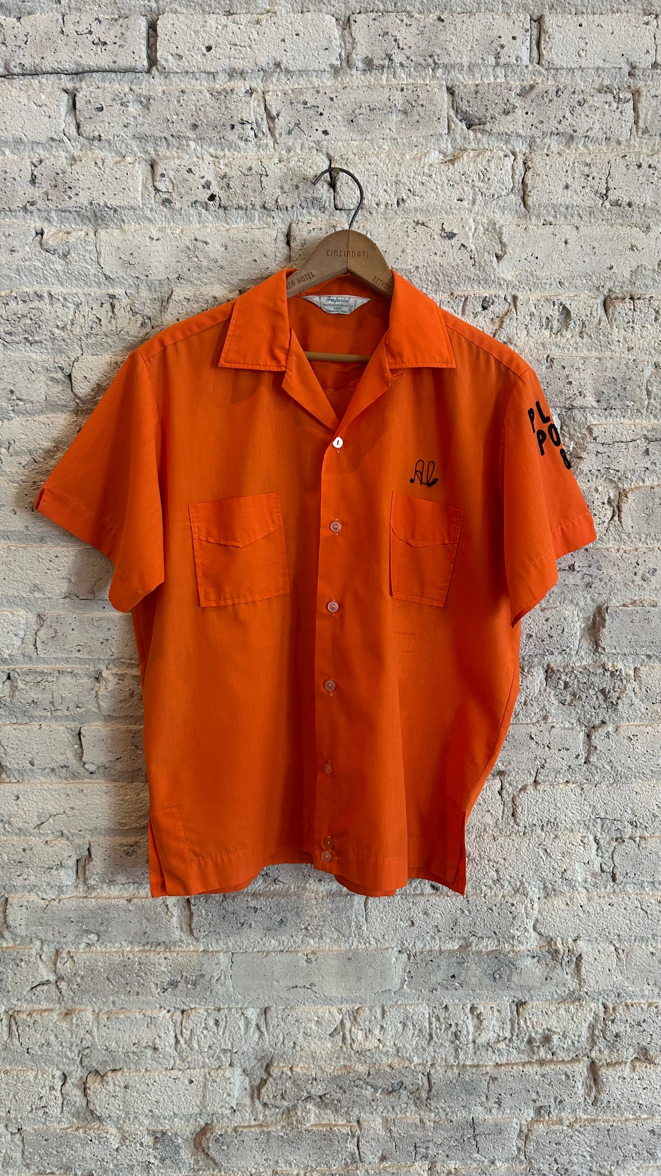 1970's Champion Bowling Shirt in Orange