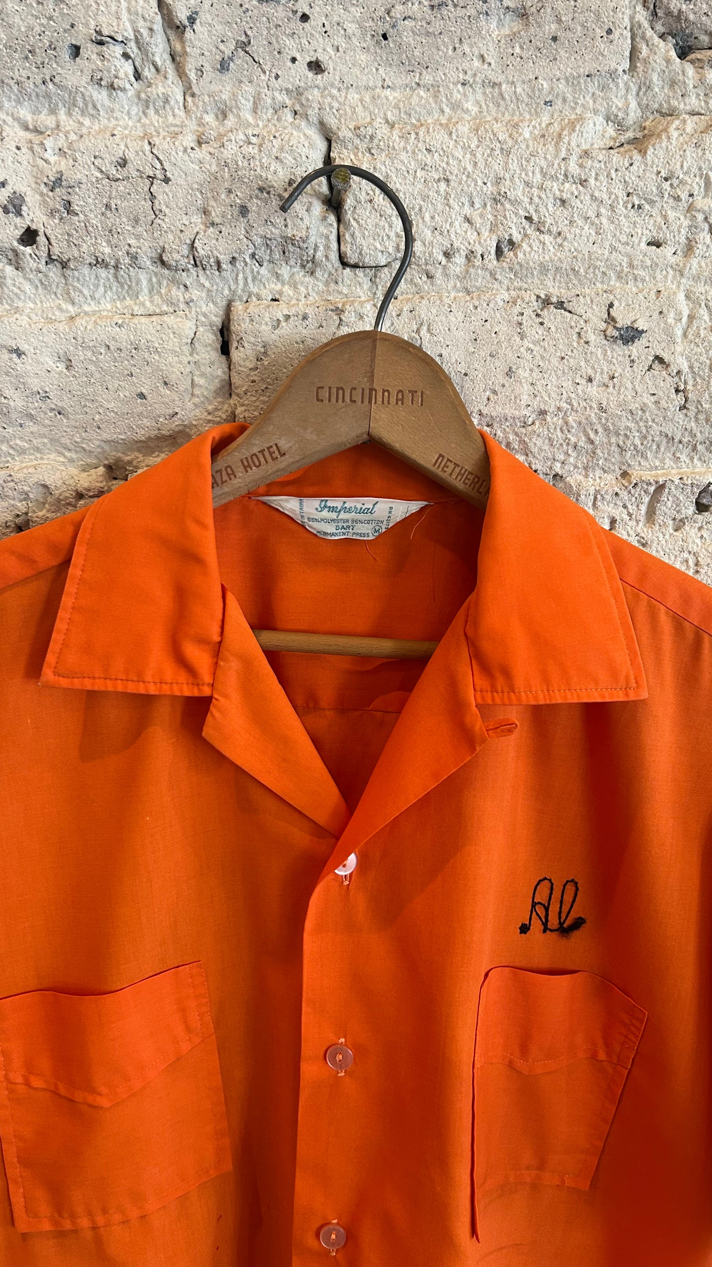 1970's Champion Bowling Shirt in Orange - Image 3