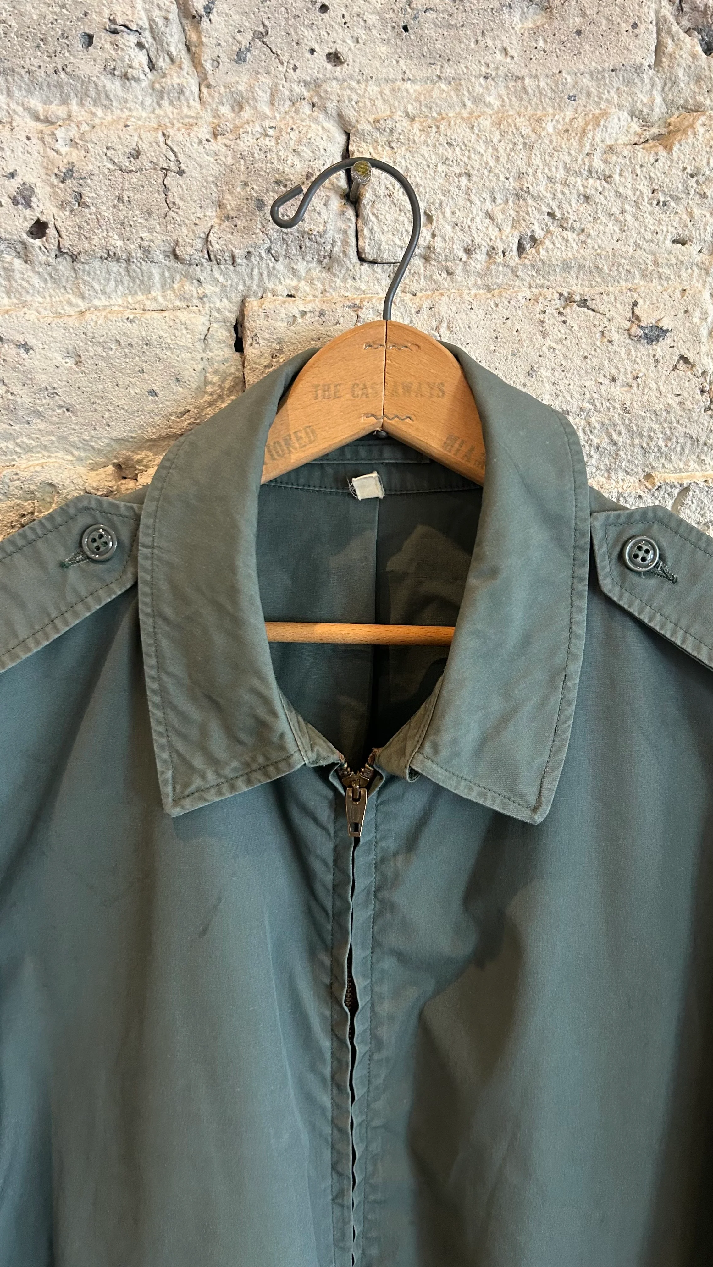 1970's Military Waist Jacket in Teal - Image 3