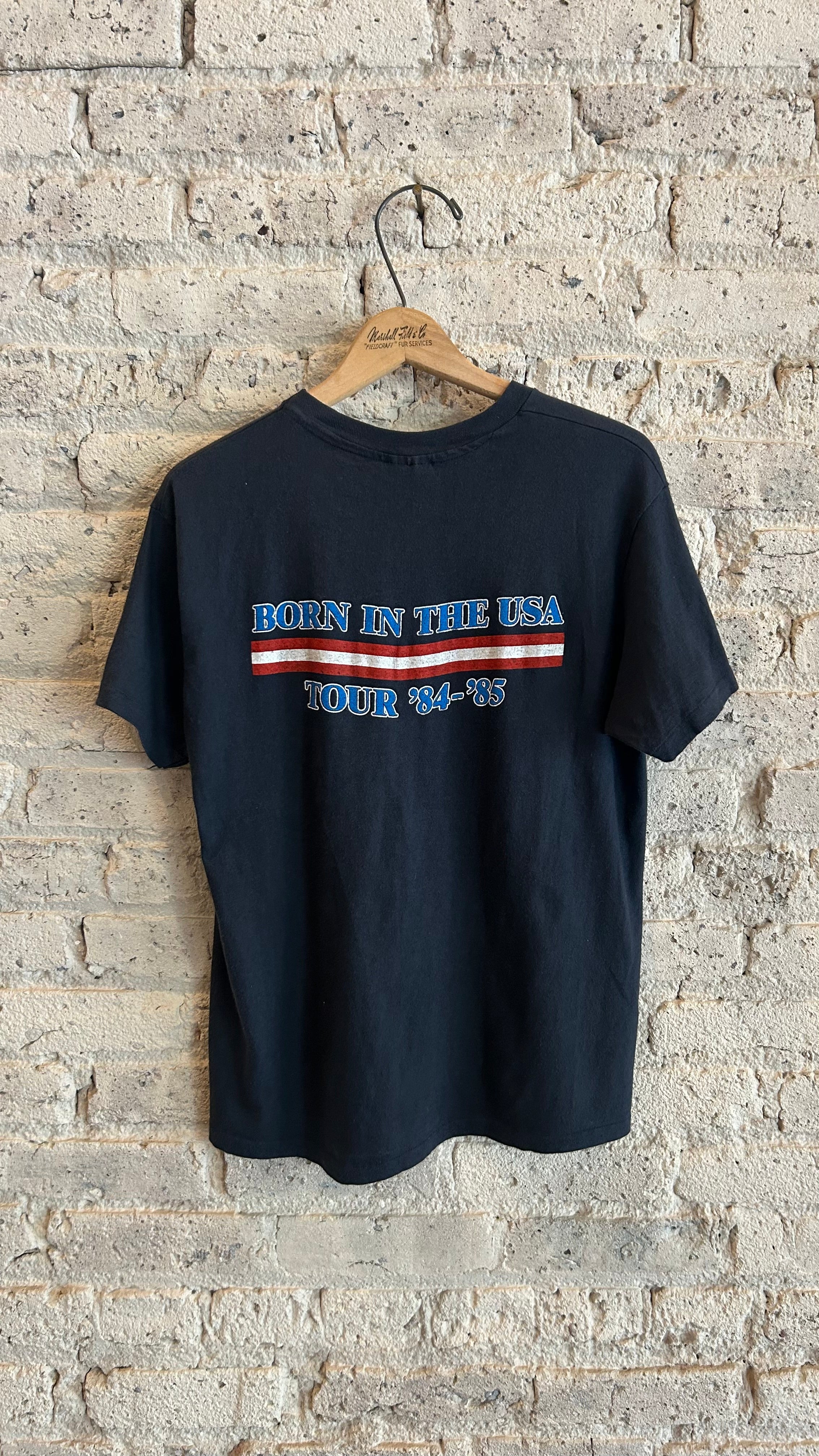 1980's Bruce Springsteen Born in the USA T-Shirt in Black - Image 2