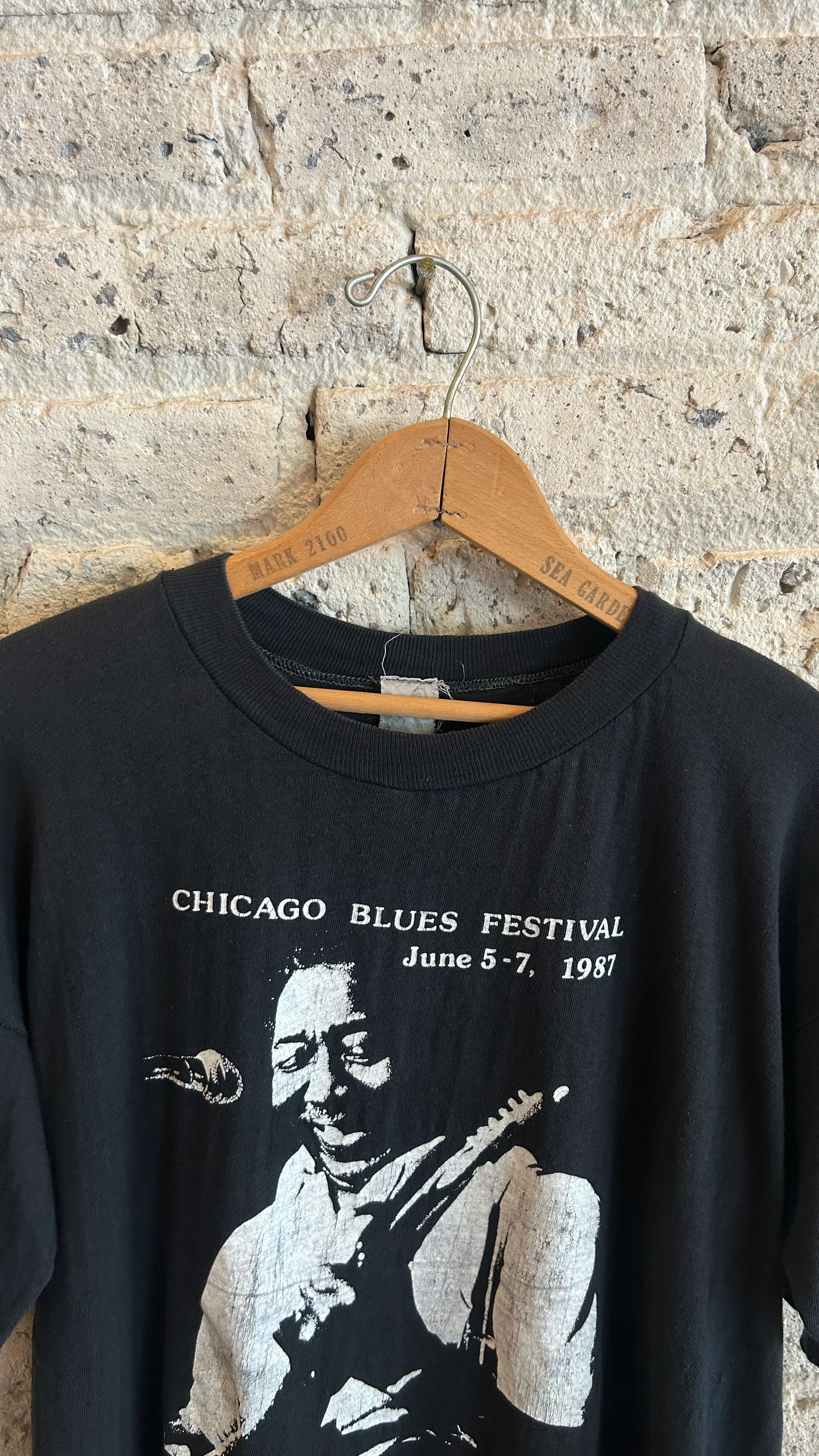 1980's Chicago Blues Festival B.B King T-Shirt in Black - Image 3