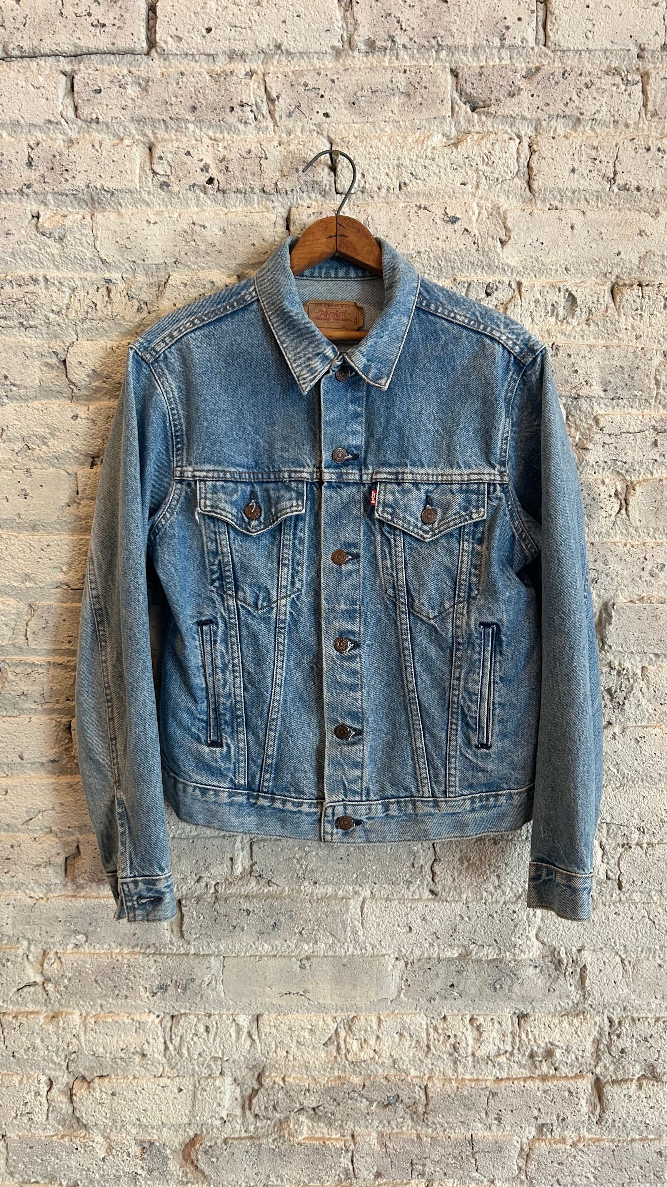 1980's  Levi's Faded Denim Jacket in  Light Blue