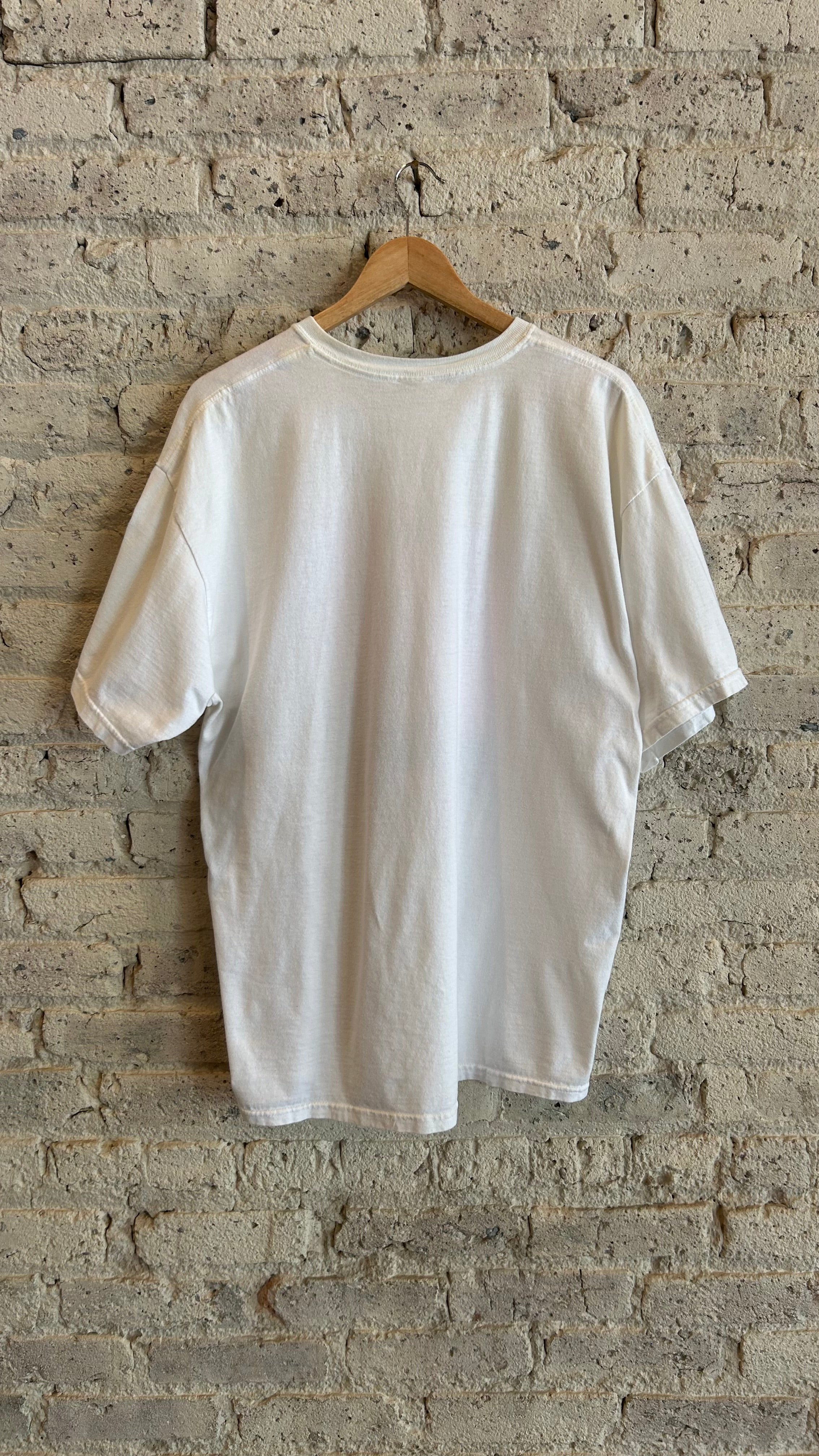 1990's Pink Floyd x Andy Griffith T-Shirt in White/Pink - Image 2