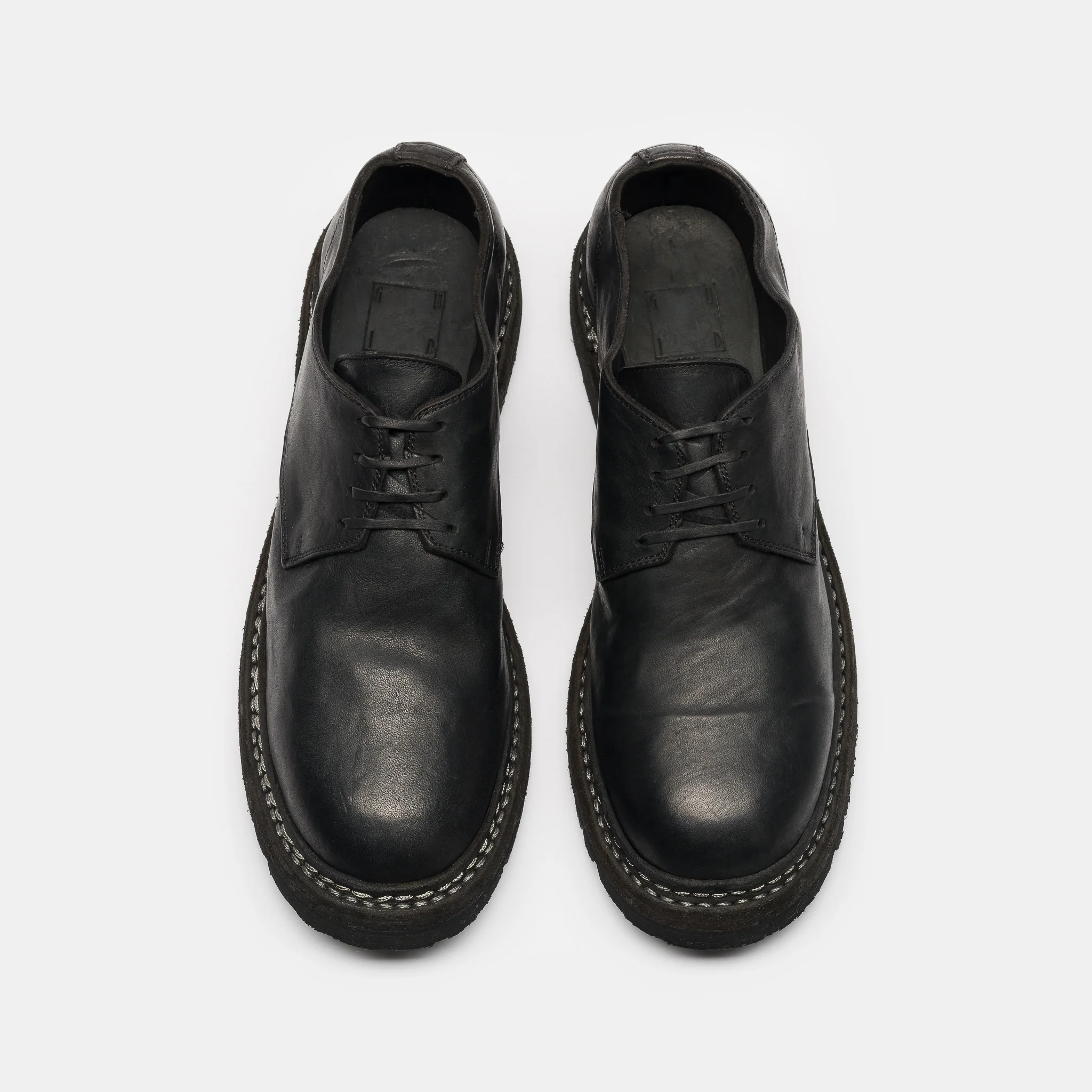792V_N Horse Leather Derby Shoe in Black - Image 4