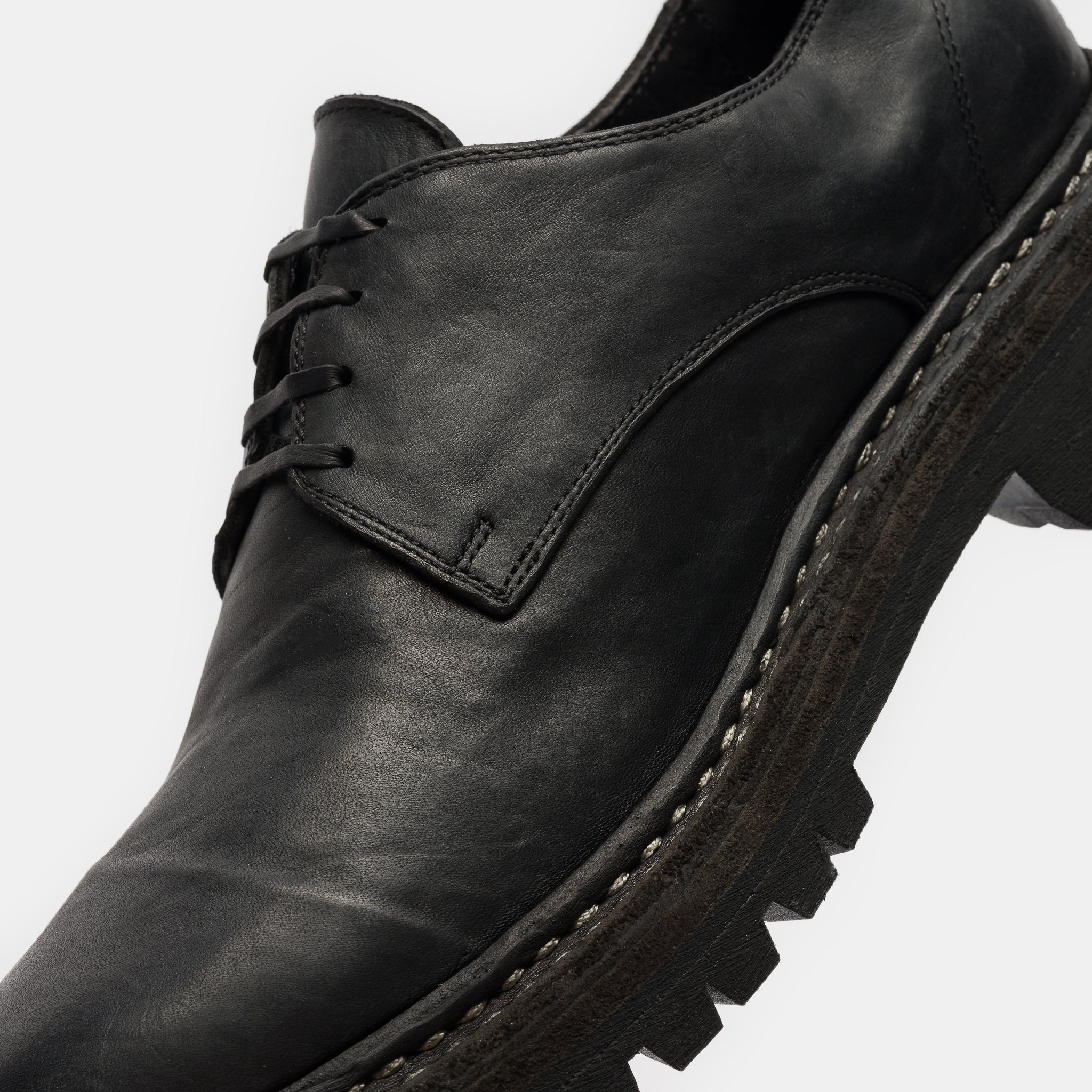 792V_N Horse Leather Derby Shoe in Black - Image 5