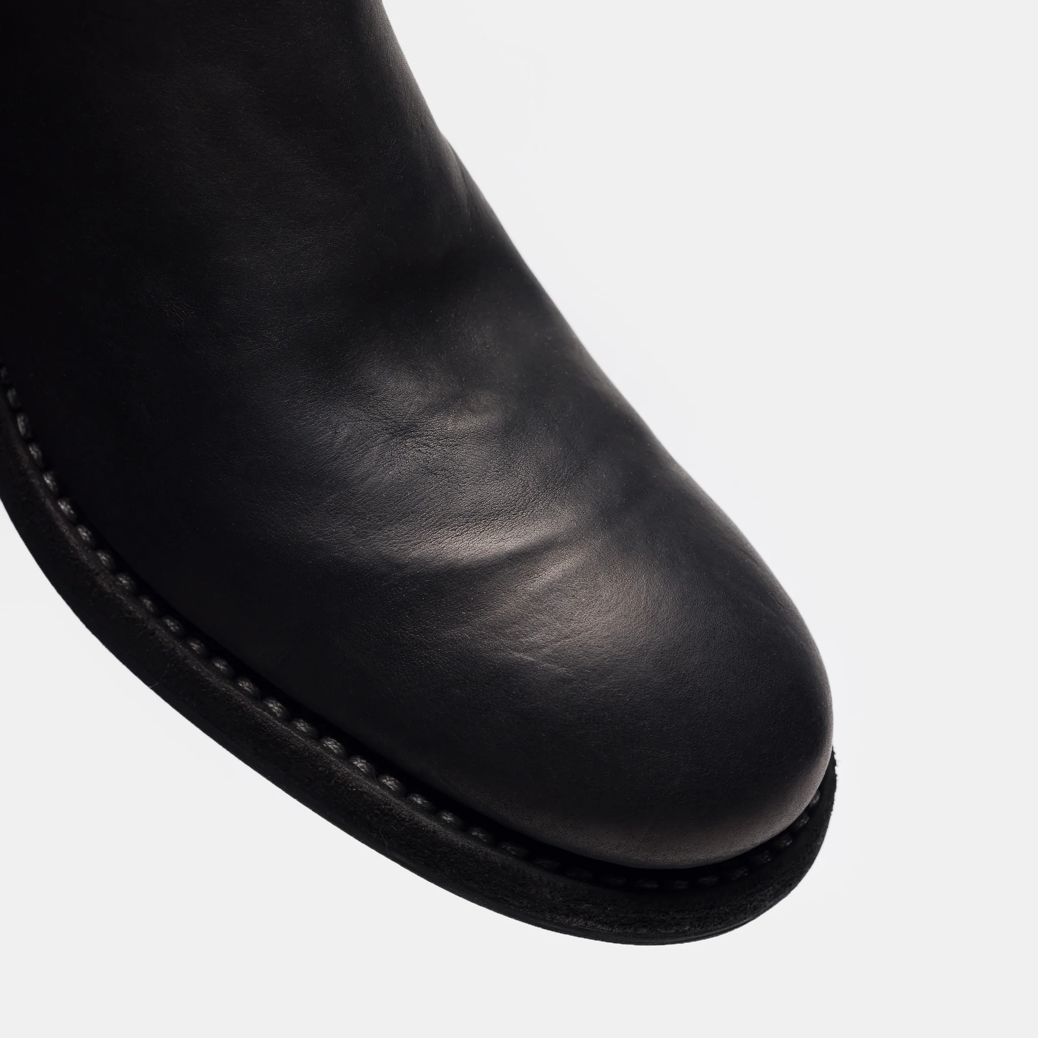 Undercover 966V_EYE Calf Leather Back Zip Boot in Black - Image 7