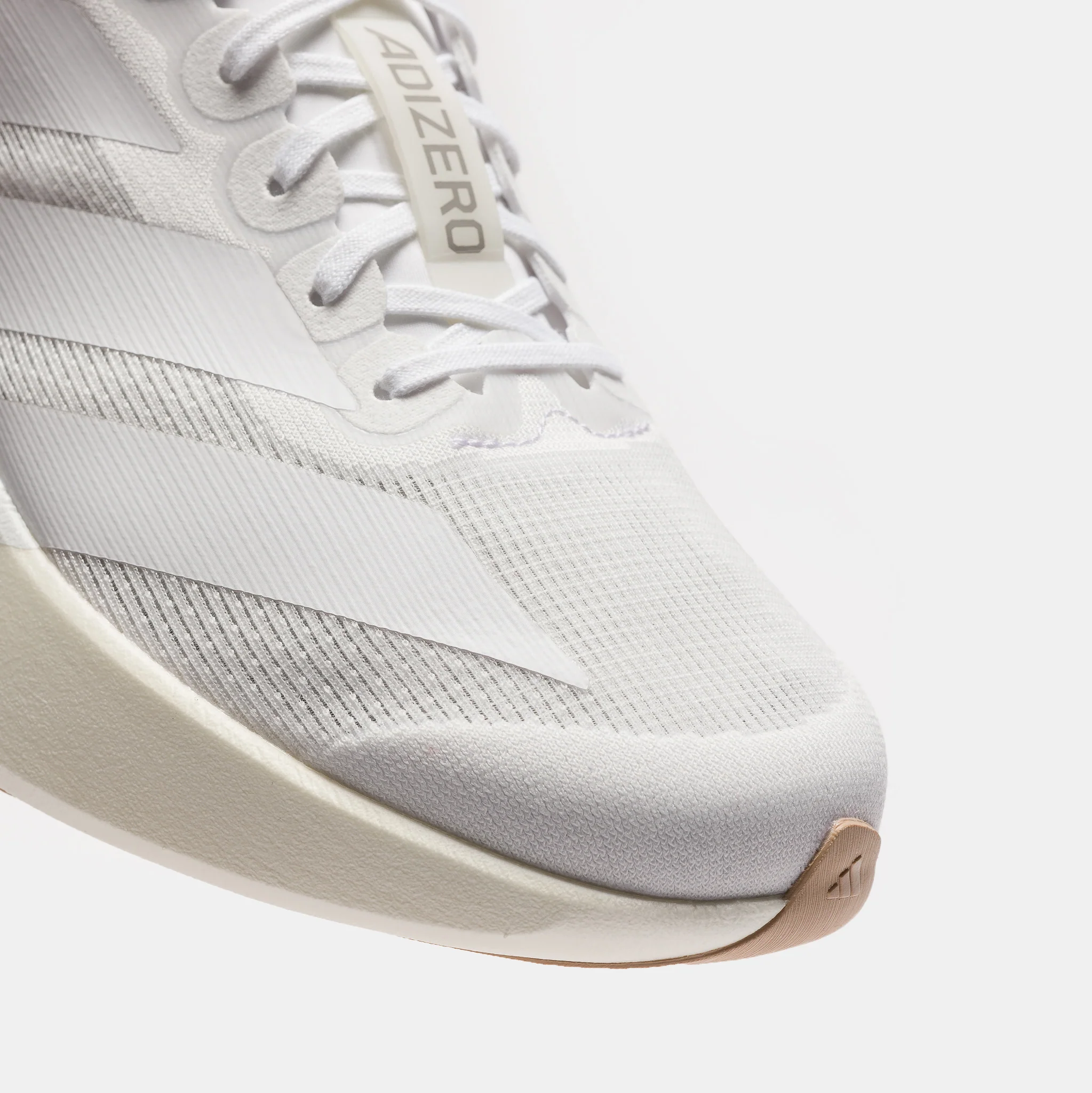 Adizero Evo SL Sneaker in White/White/Sandstone - Image 6