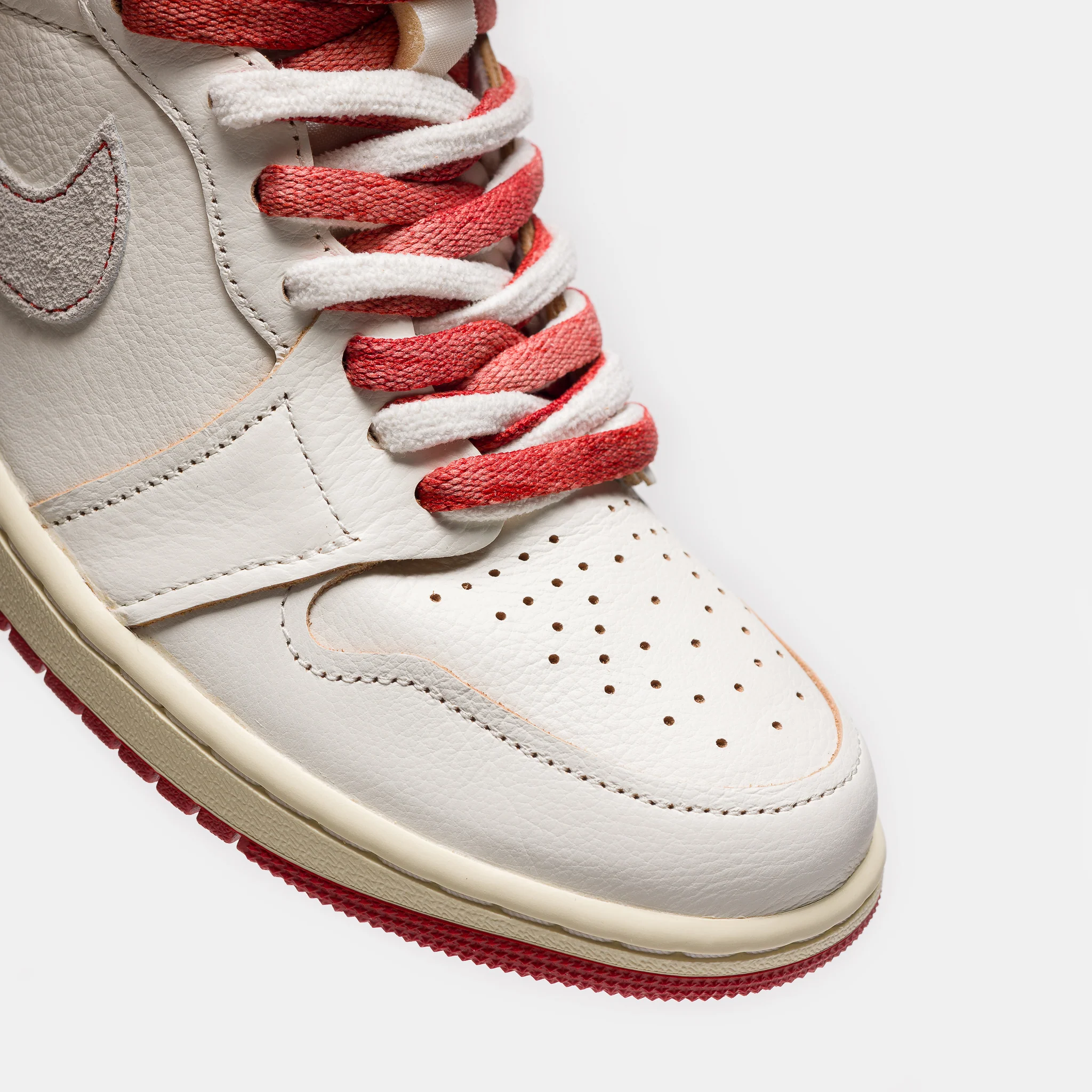 Air Jordan 1 High OG Sneaker in Sail/Cinnabar/Light Bone - Image 6