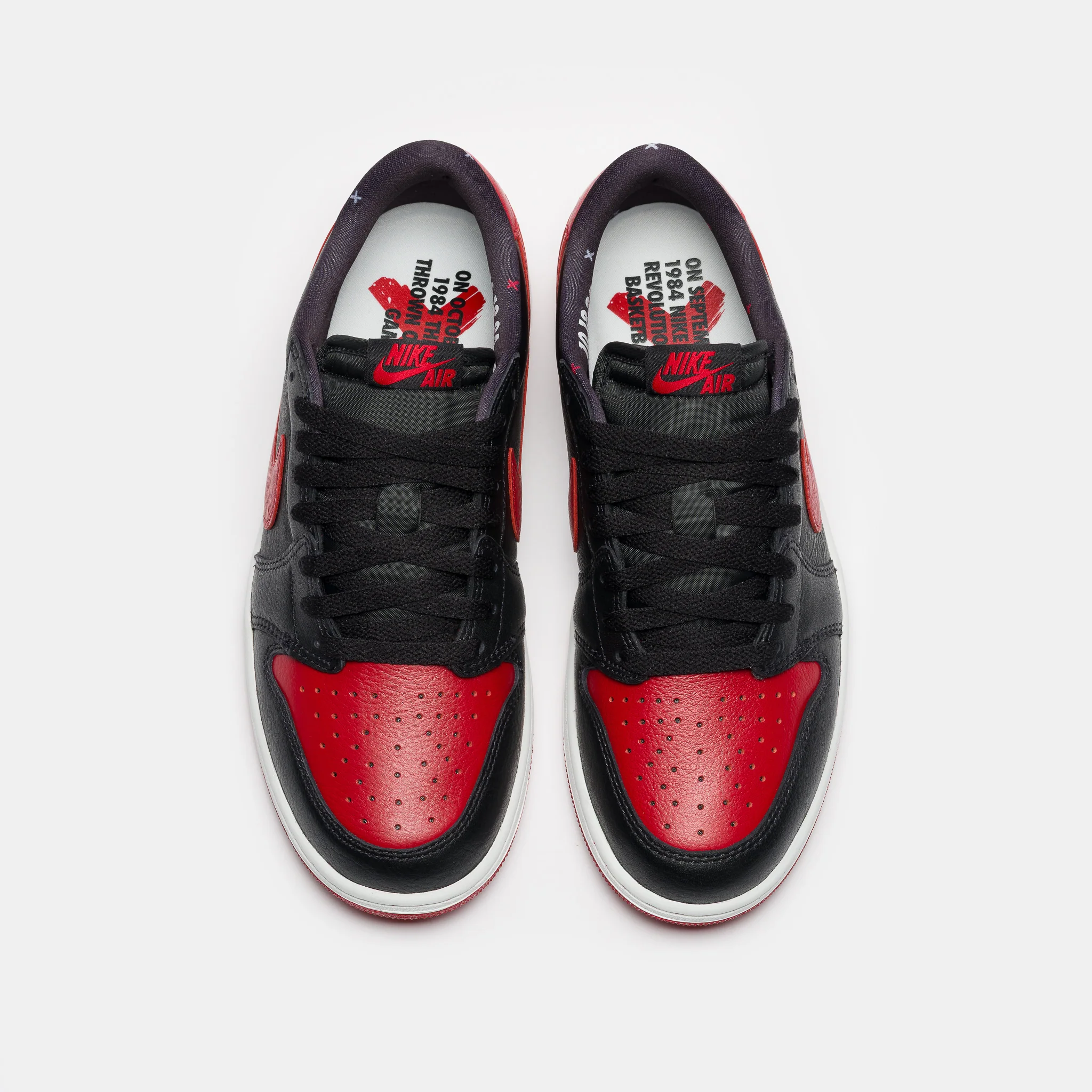 Air Jordan 1 Retro Low OG Sneaker in Black/Black/Varsity Red/Summit White - Image 4