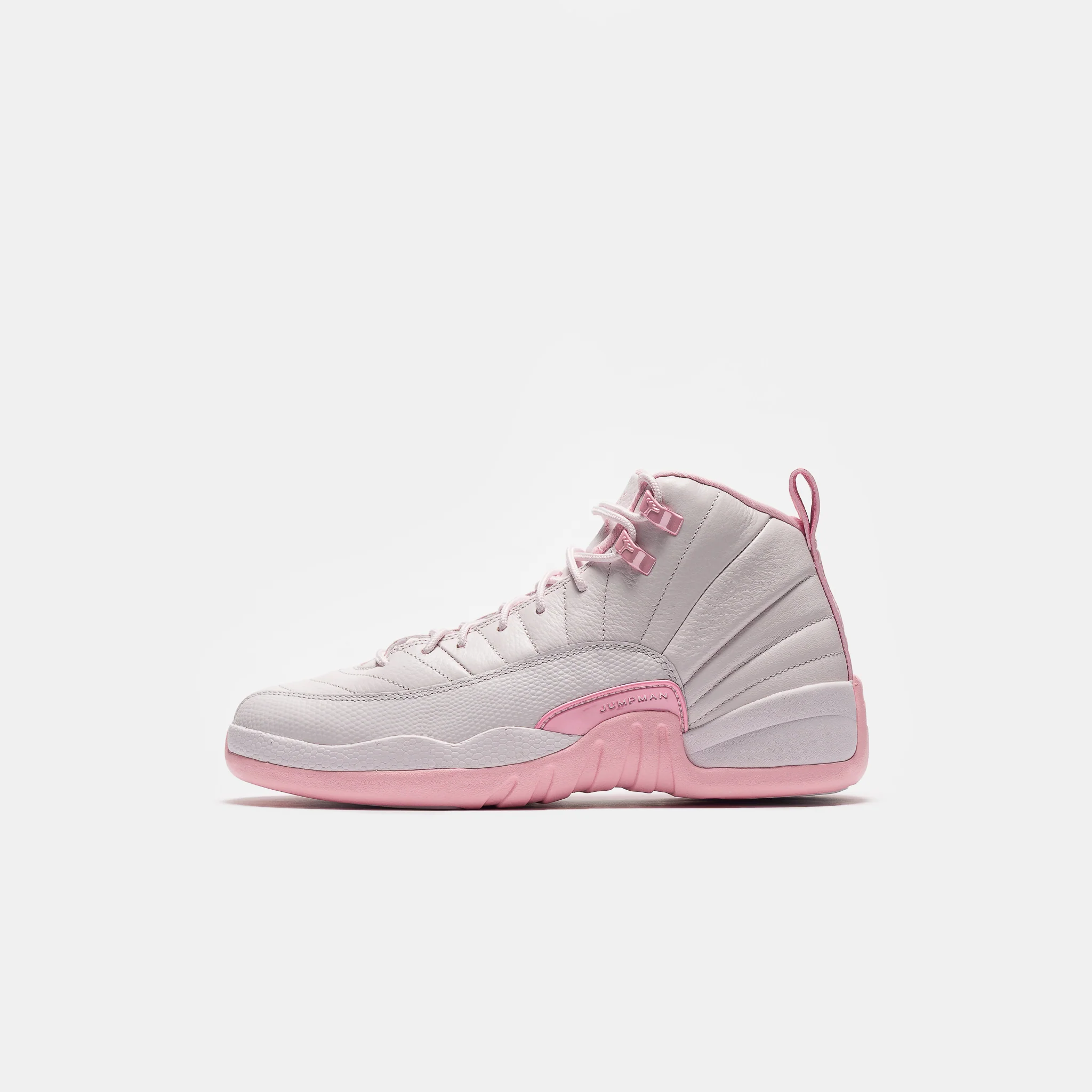 Air Jordan 12 Retro Big Kids Sneaker in Pearl Pink/Medium Soft Pink