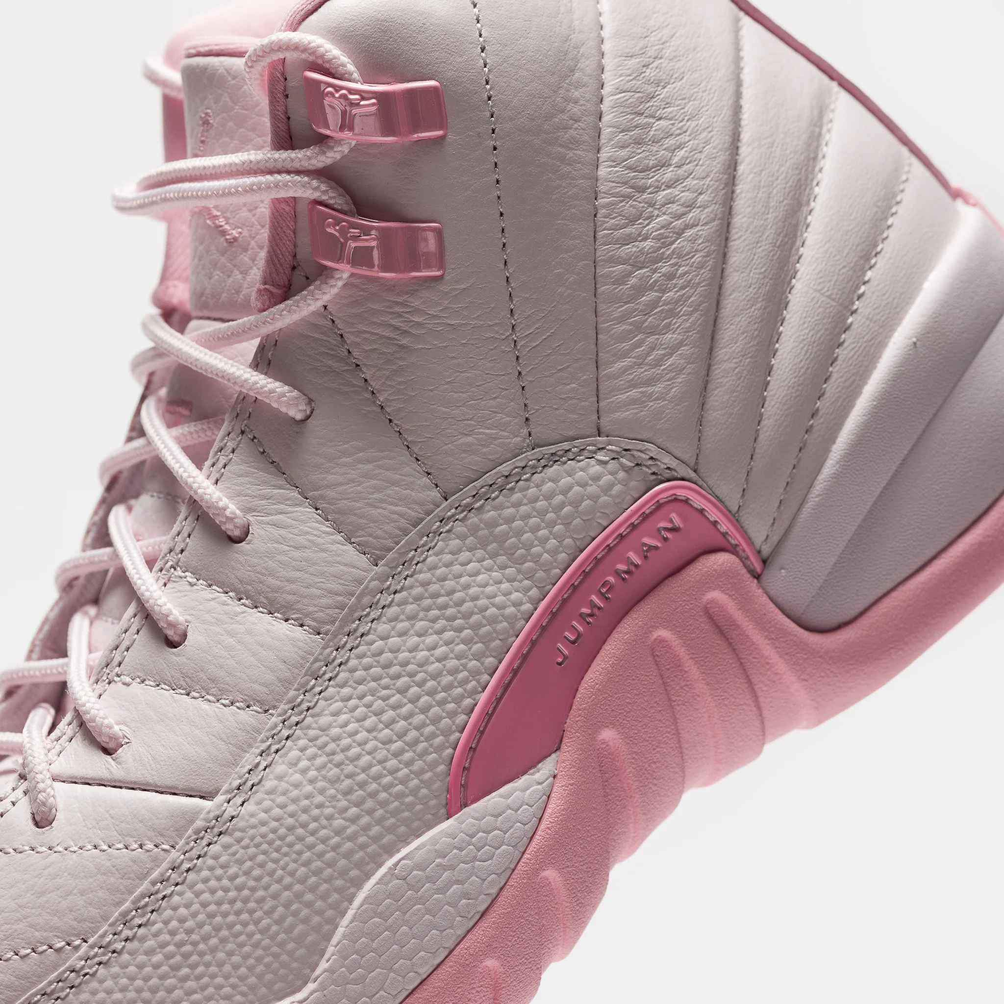 Air Jordan 12 Retro Big Kids Sneaker in Pearl Pink/Medium Soft Pink - Image 6