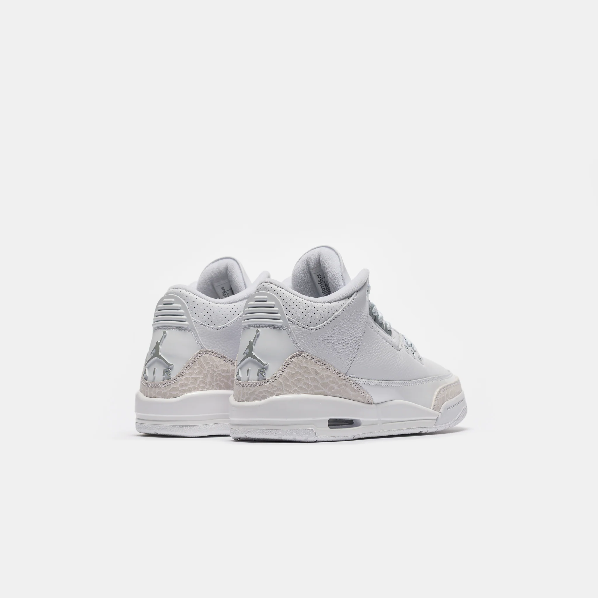 Air Jordan 3 Retro Grade School Sneaker in White/Metallic Silver/White - Image 5