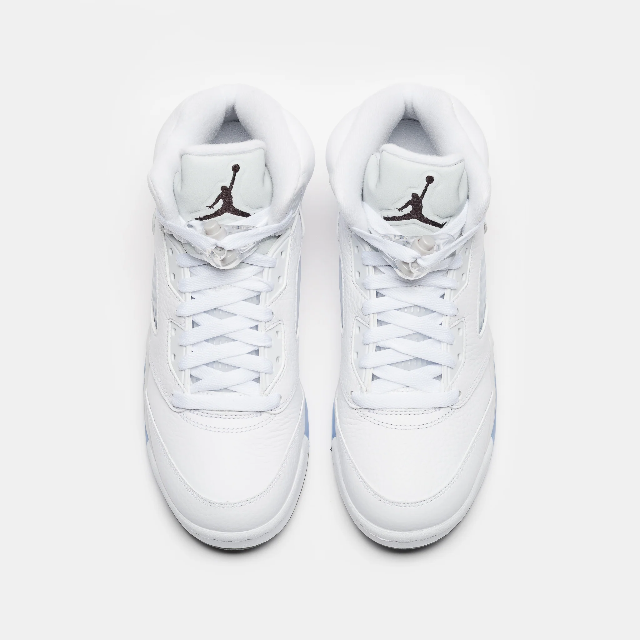 Air Jordan 5 Retro Grade School Sneaker in White/Black/Metallic Silver - Image 5