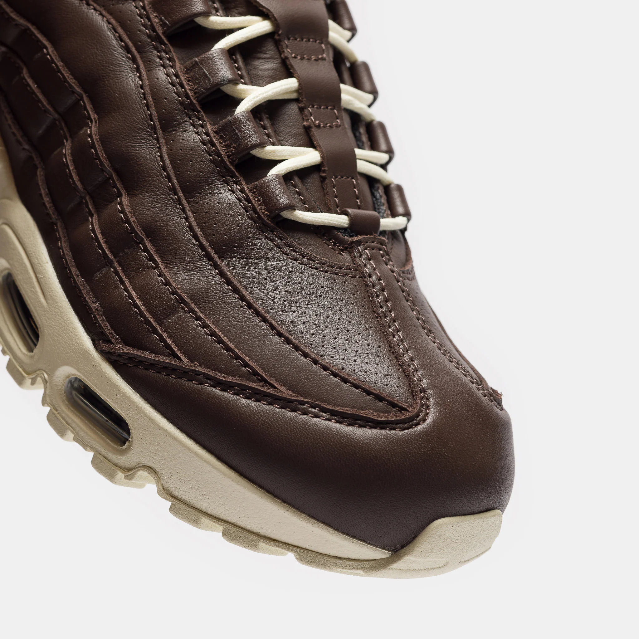Air Max 95 Big Bubble Leather Sneaker in Baroque Brown/Coconut Milk - Image 6
