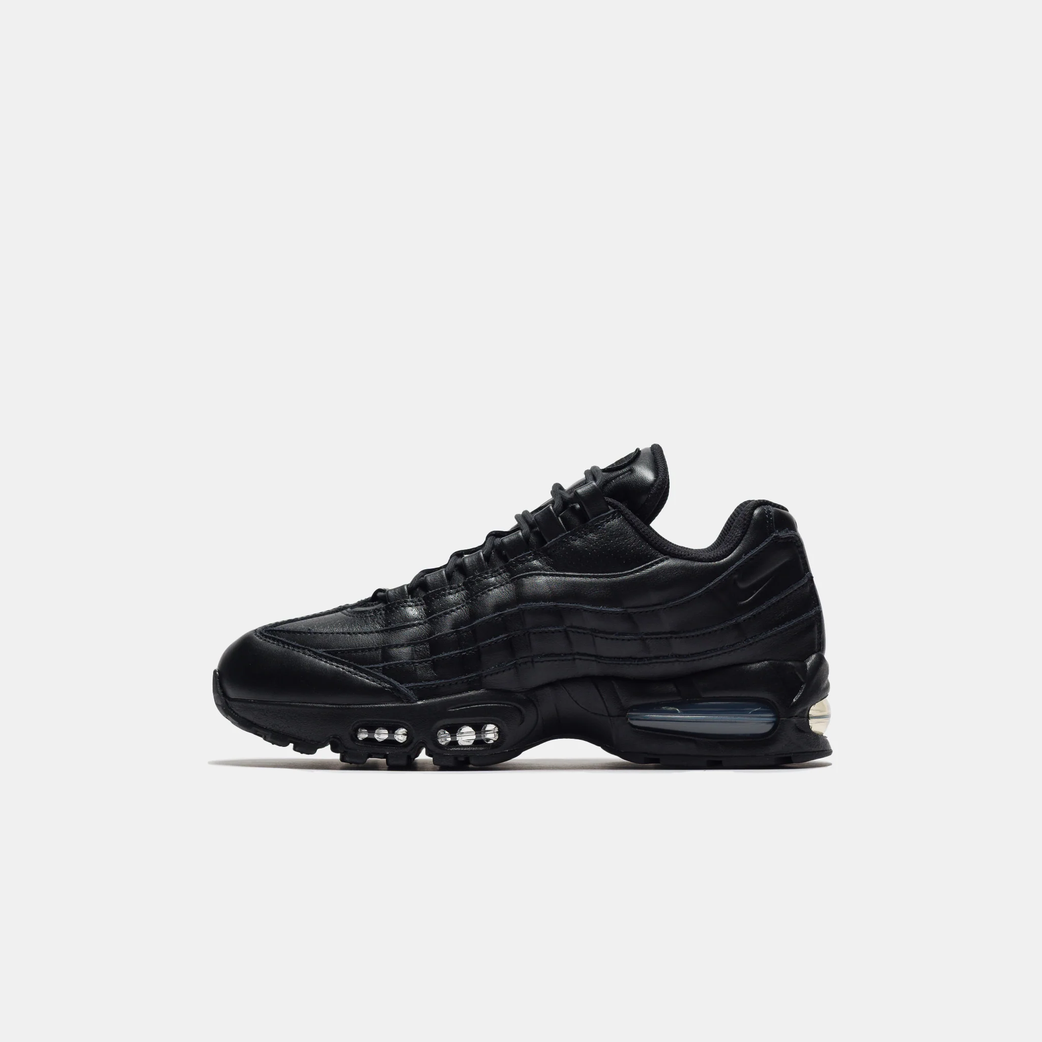 Air Max 95 Big Bubble Leather Sneaker in Black/Black