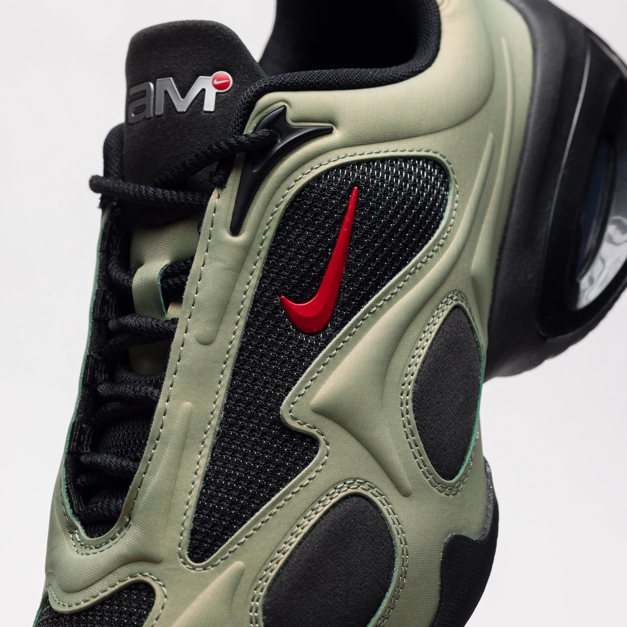 Air Max Muse Sneaker in Black/University Red/Oil Green - Image 5