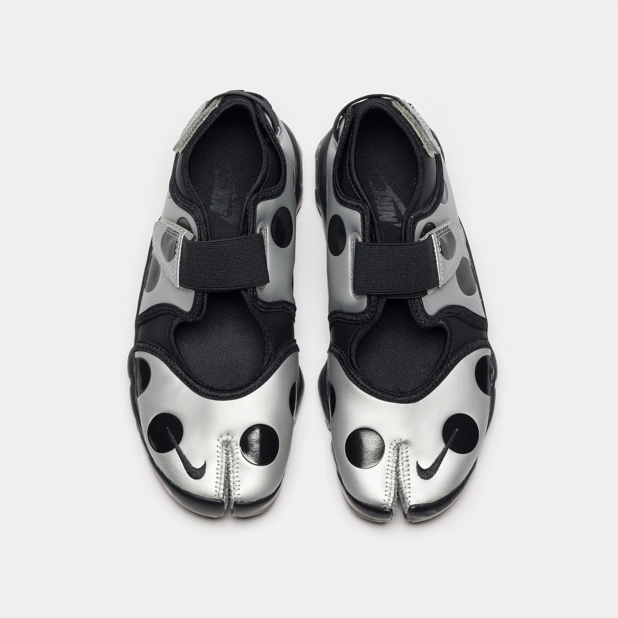Air Rift Sneaker in Black/Black/Metallic Silver - Image 4