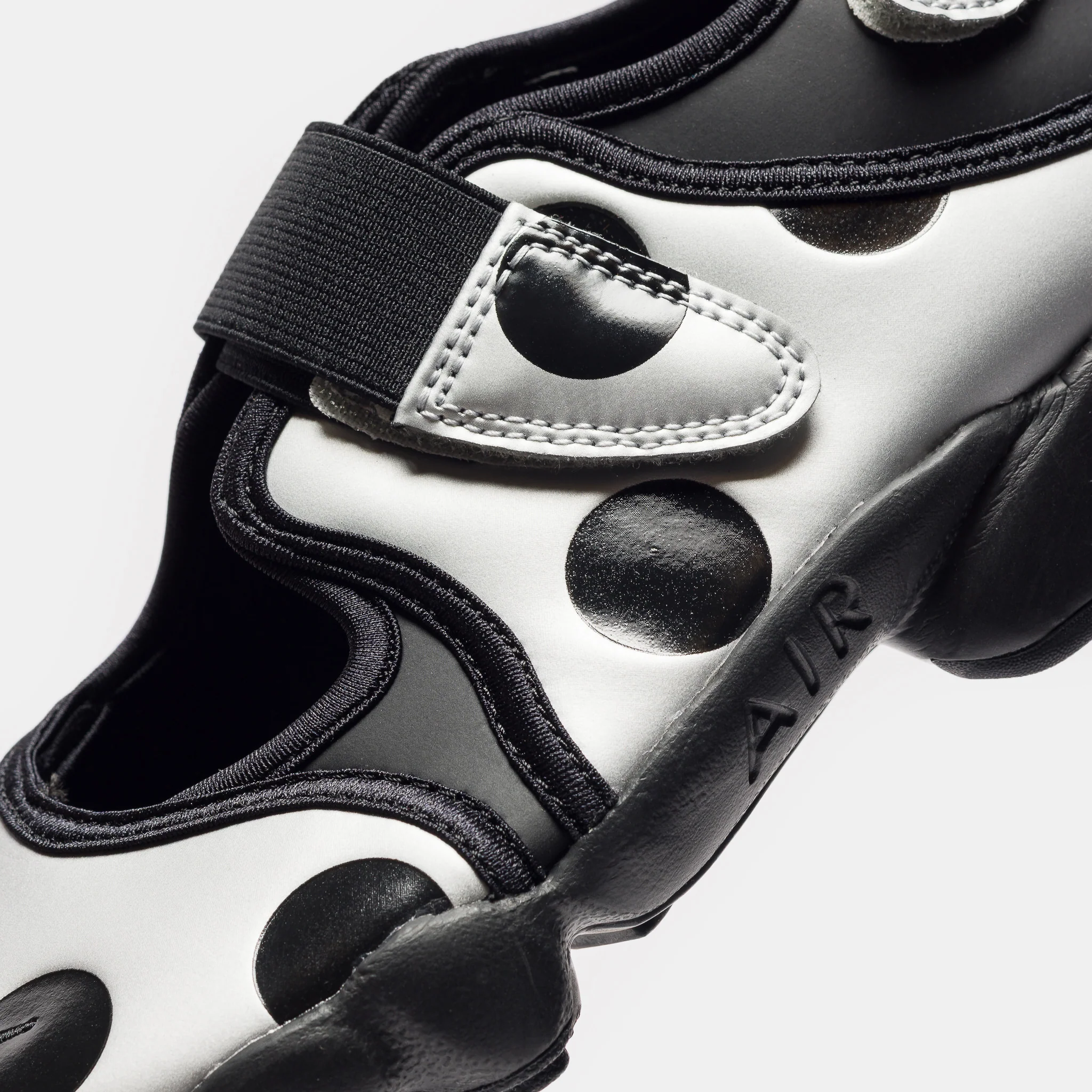Air Rift Sneaker in Black/Black/Metallic Silver - Image 5