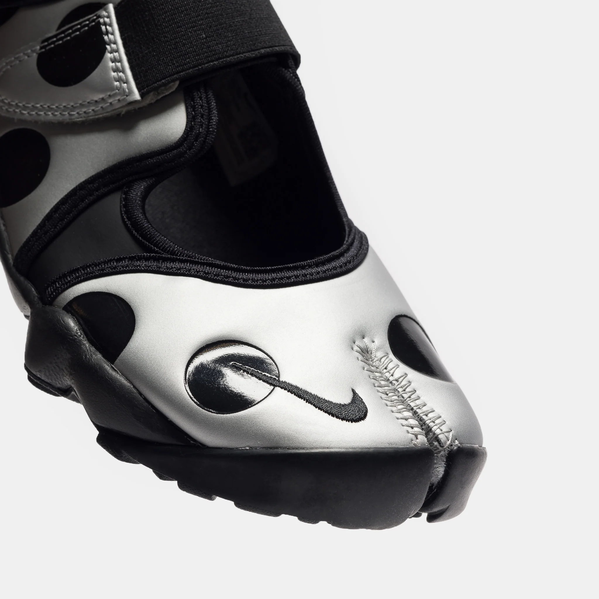 Air Rift Sneaker in Black/Black/Metallic Silver - Image 6