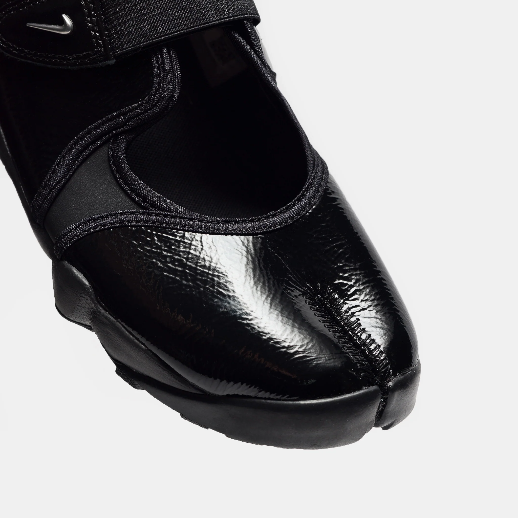 Air Rift Sneaker in Black/Metallic Silver/Black - Image 6