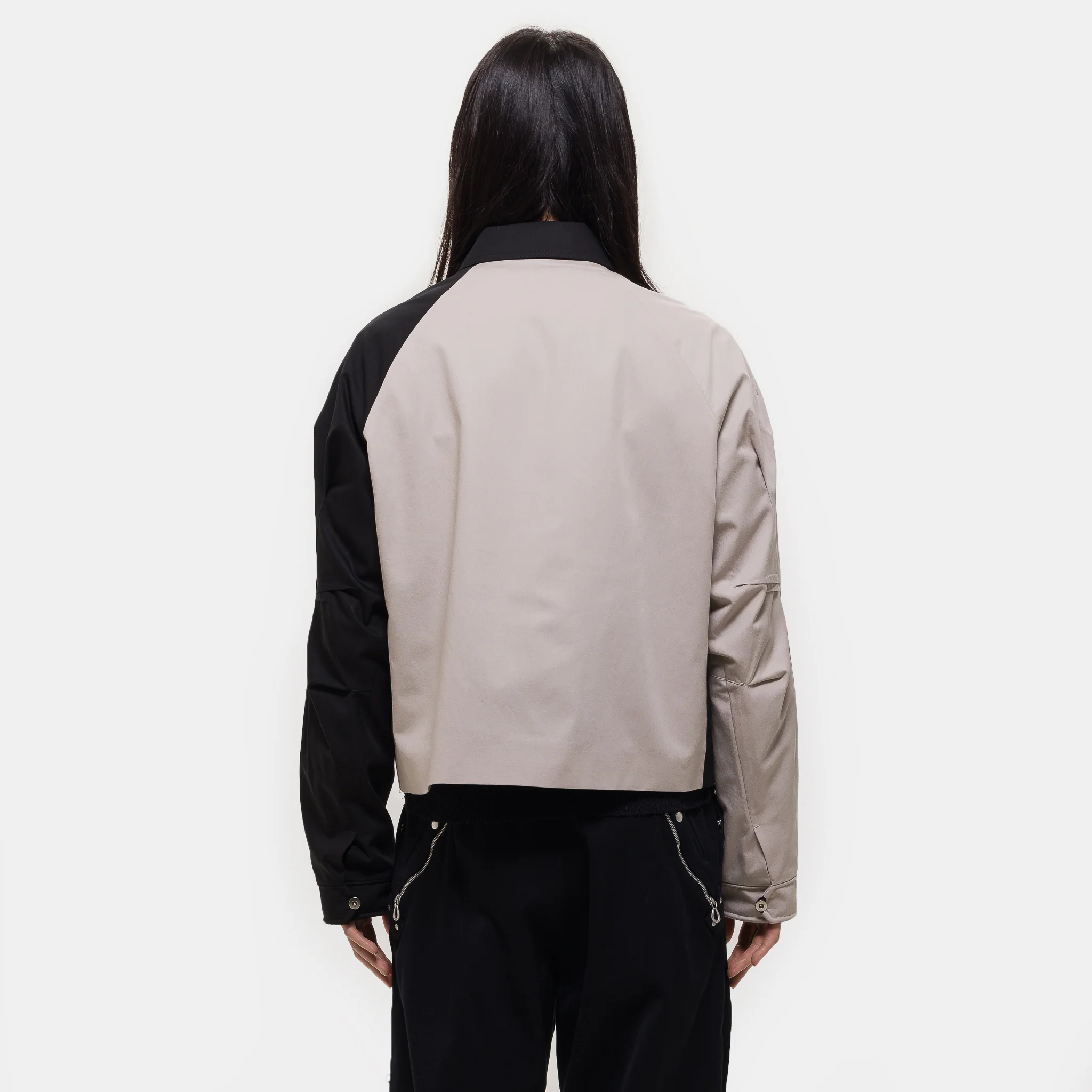 Alec K-Dart Blouson Jacket in Seedpearl/Black Sable - Image 3
