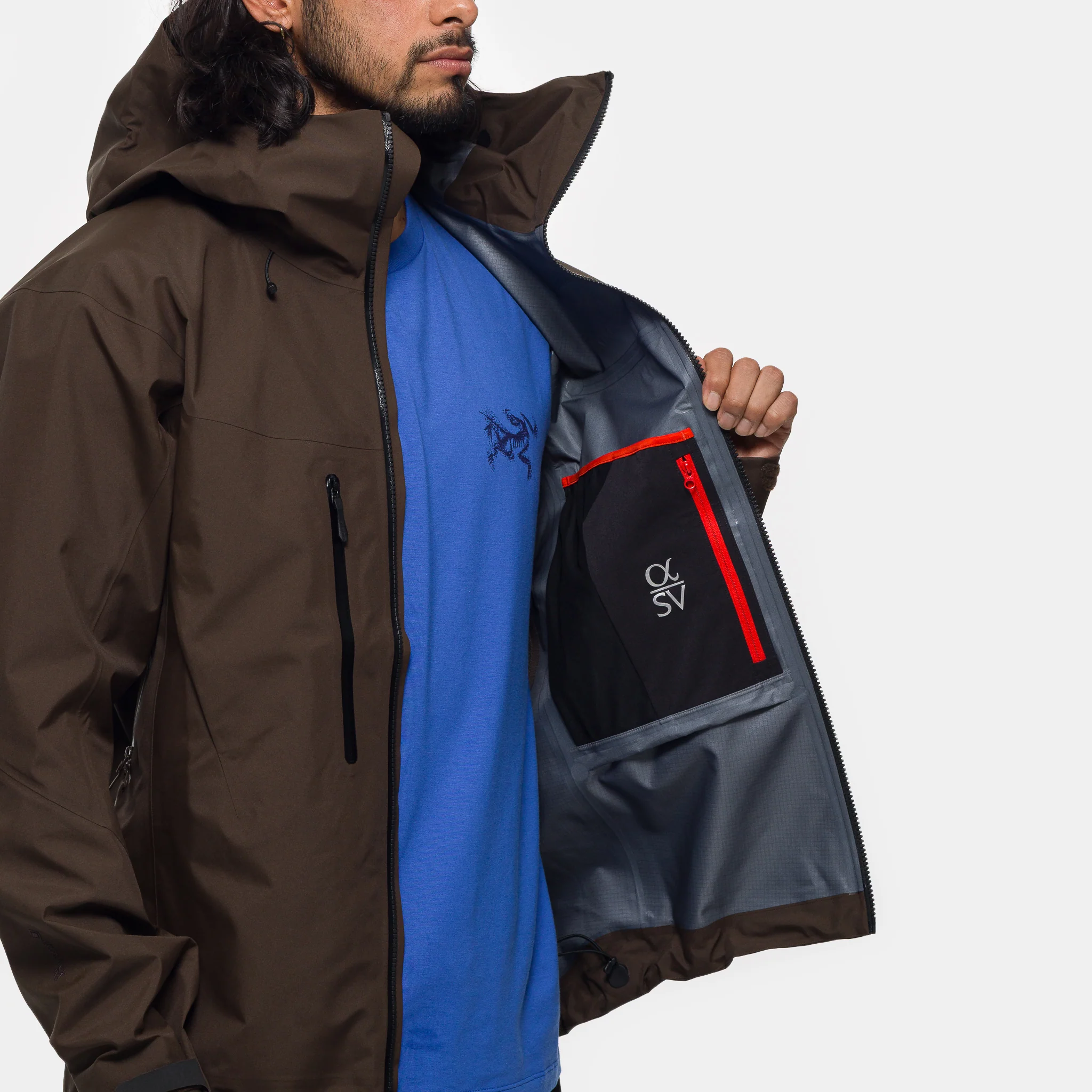 Alpha SV Jacket in Carob/Black/Dynasty - Image 5