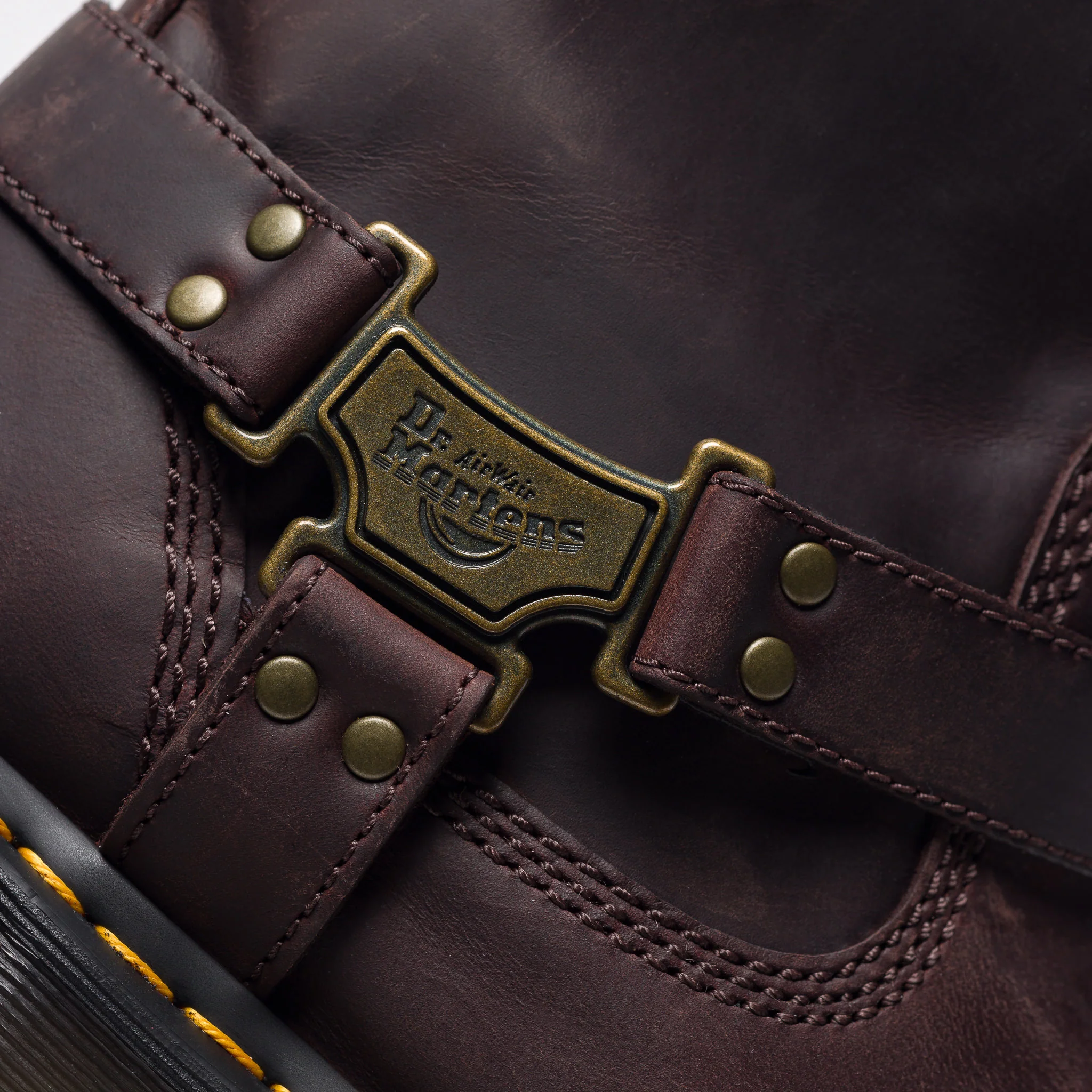Anistone Hi Leather Biker Boot in Dark Brown - Image 4