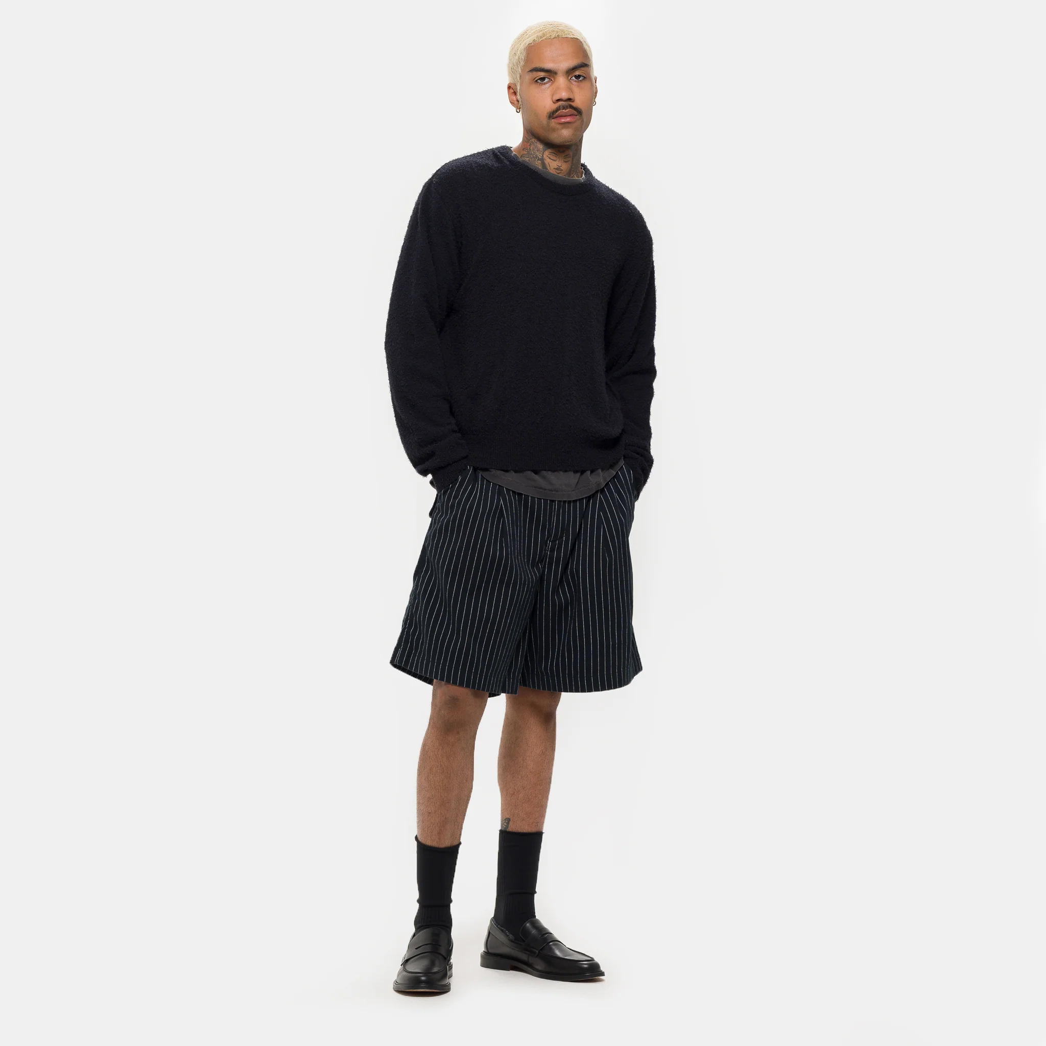Aoshi Short in Black Pinstripe - Image 2