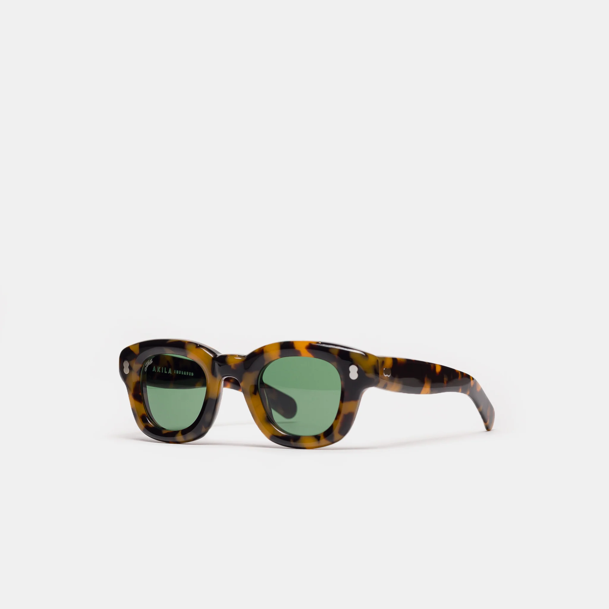 Apollo Inflated Sunglasses in Havana/Green - Image 2