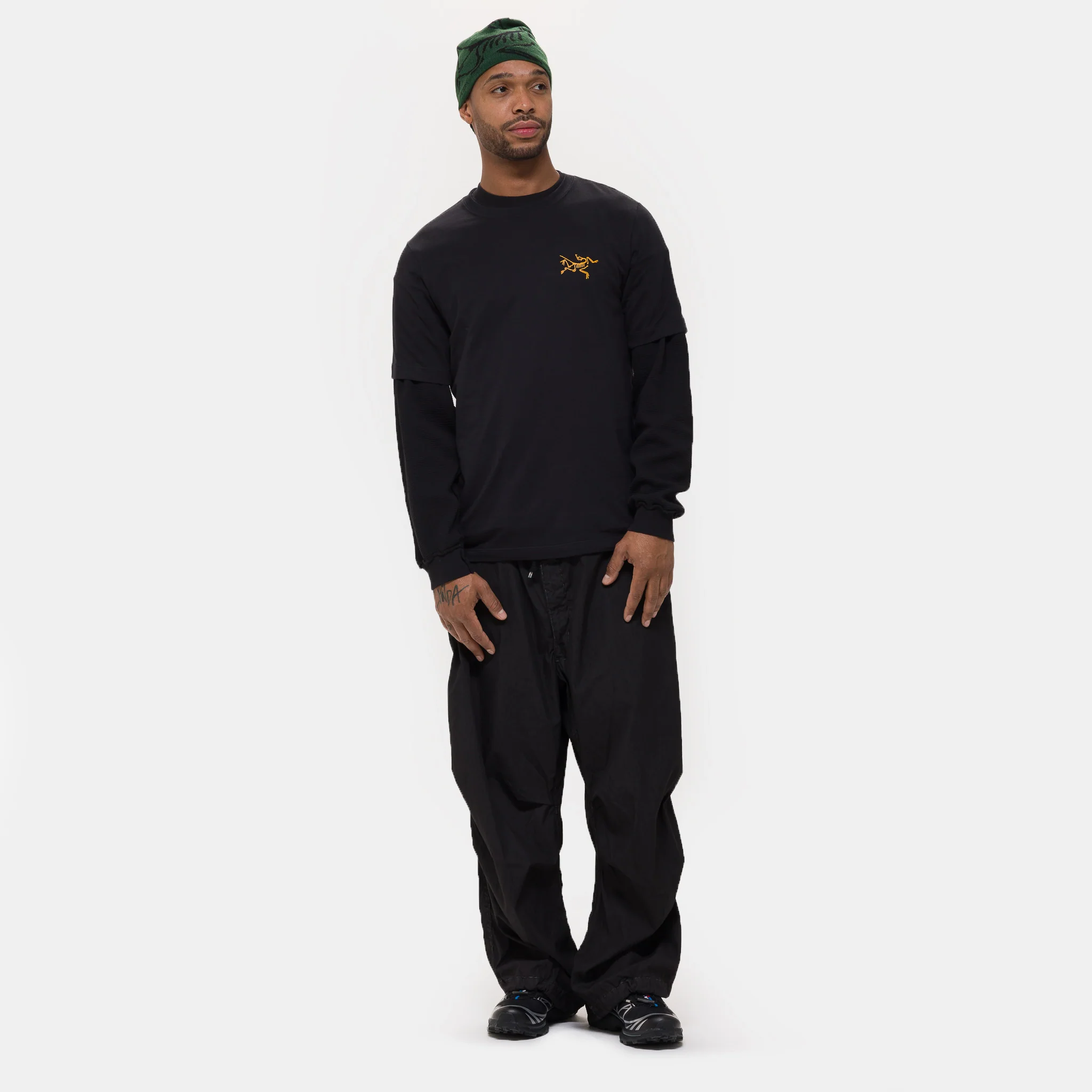 Arc'Multi Bird Logo T-Shirt in Black - Image 2