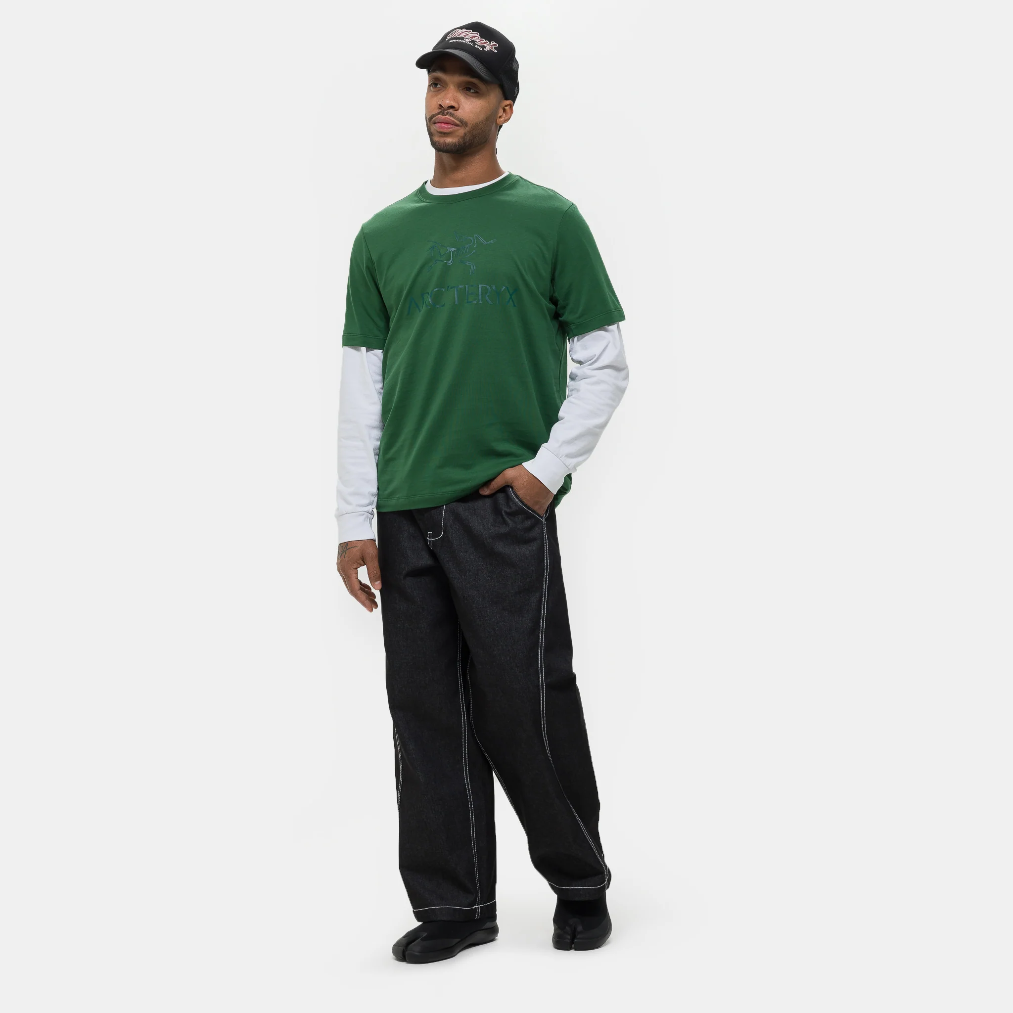 Arc'Word Logo T-Shirt in Eden/Dark Eden - Image 2