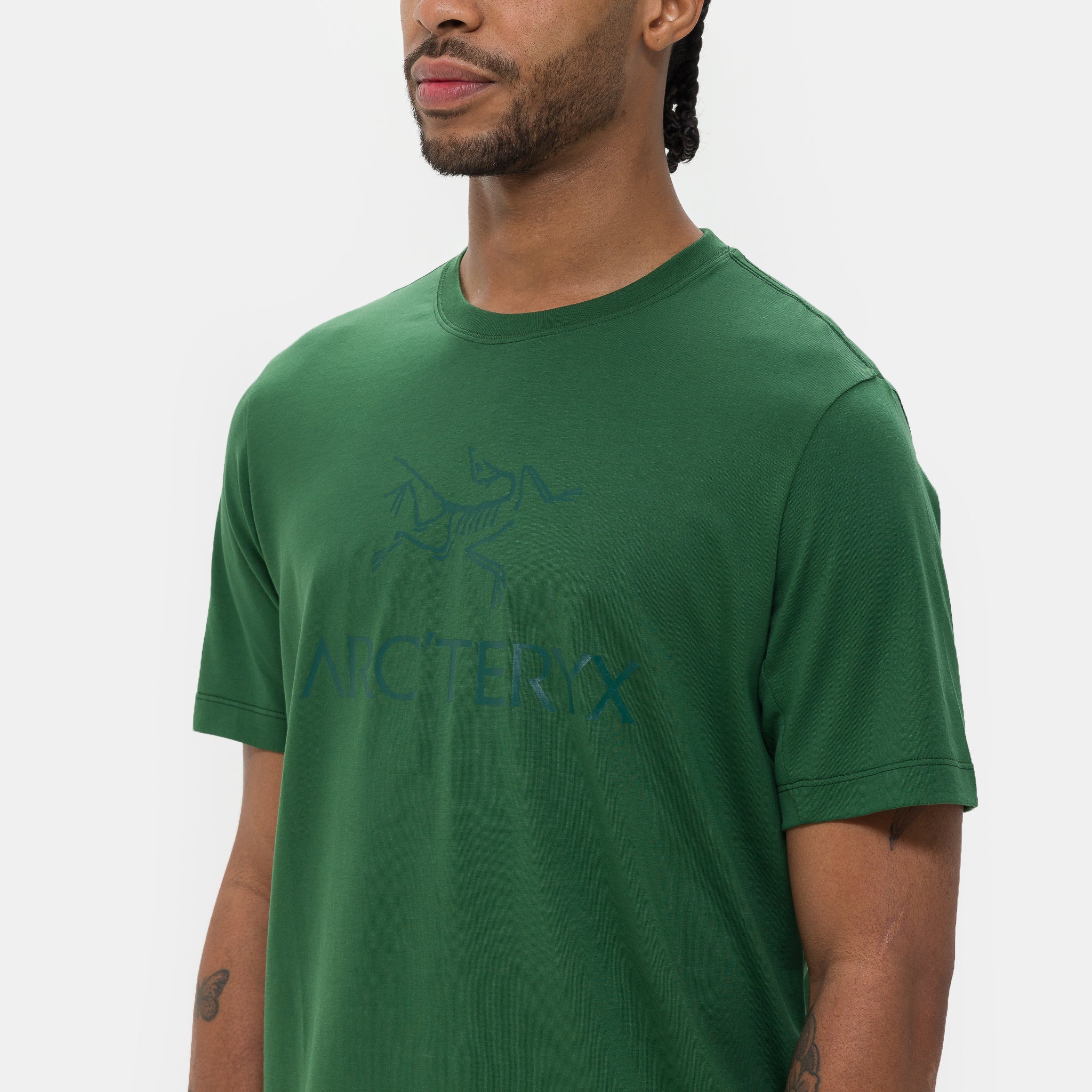 Arc'Word Logo T-Shirt in Eden/Dark Eden - Image 4
