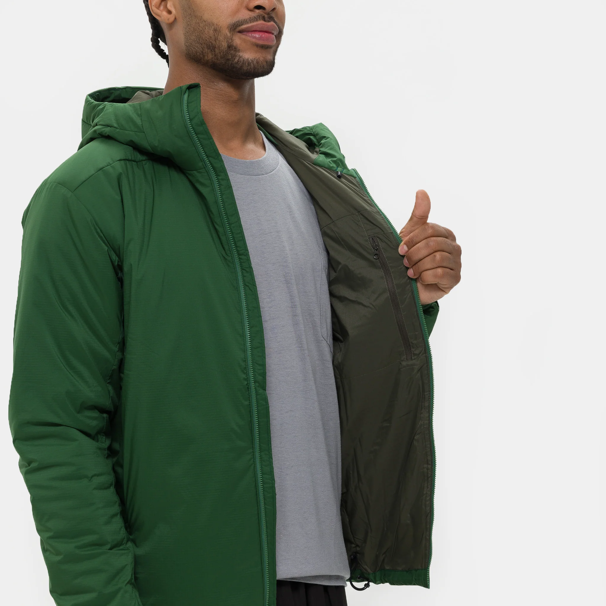 Atom Heavyweight Hoody Jacket in Eden - Image 5
