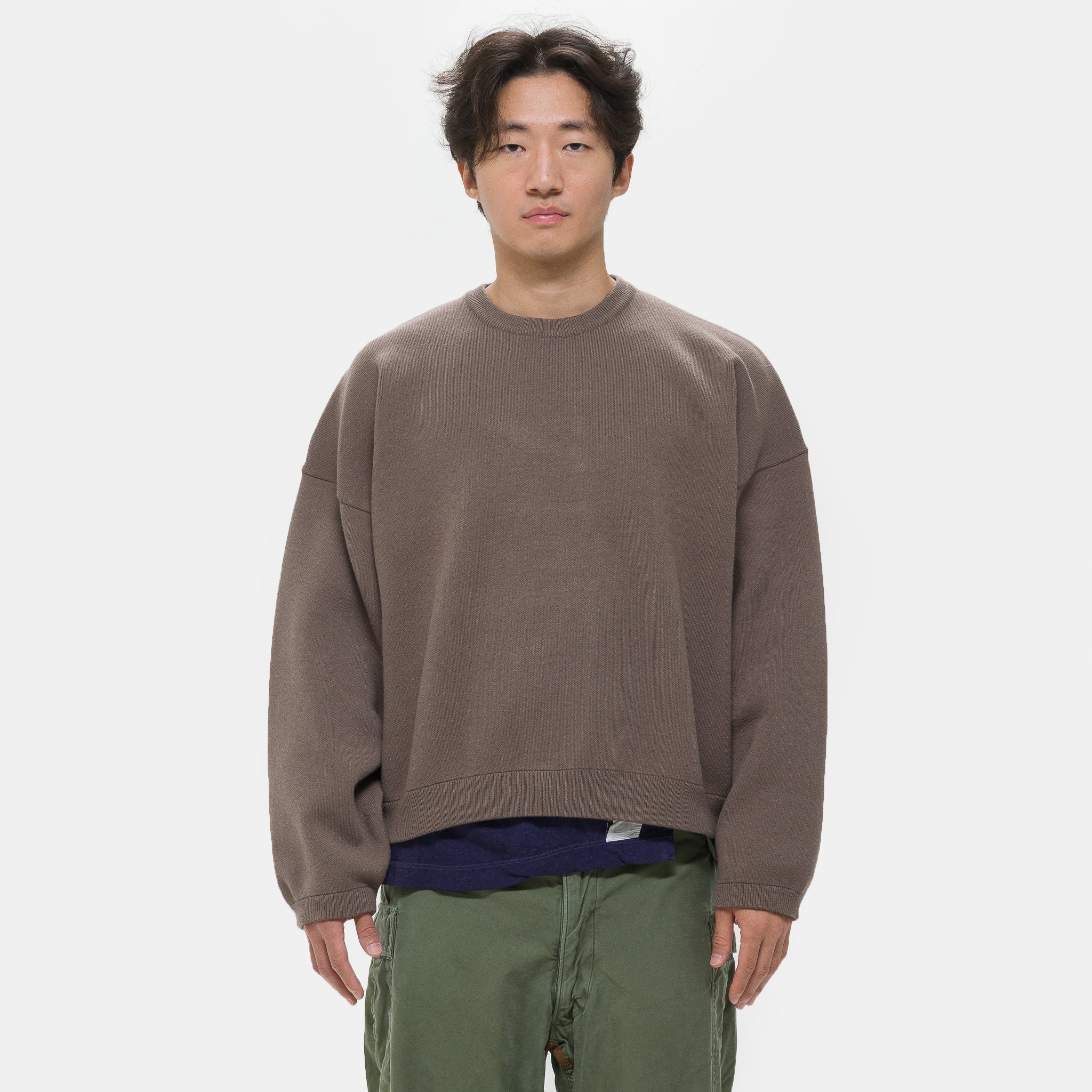 Balloon Heavy Sweater in Brown