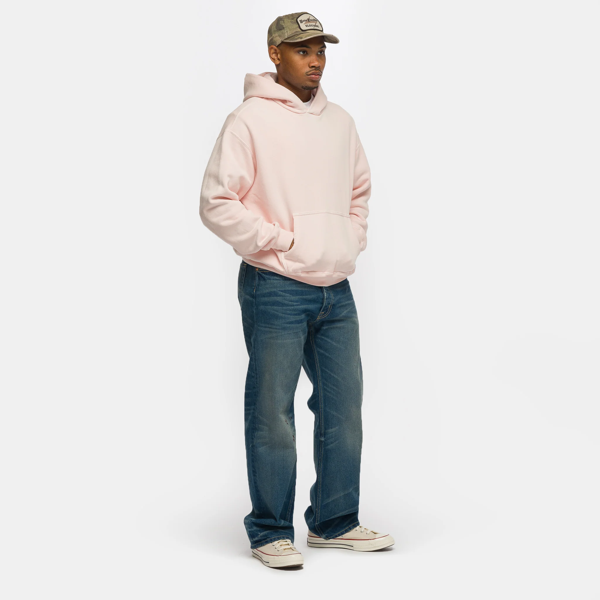 Basics Hoodie in Baby Pink - Image 2
