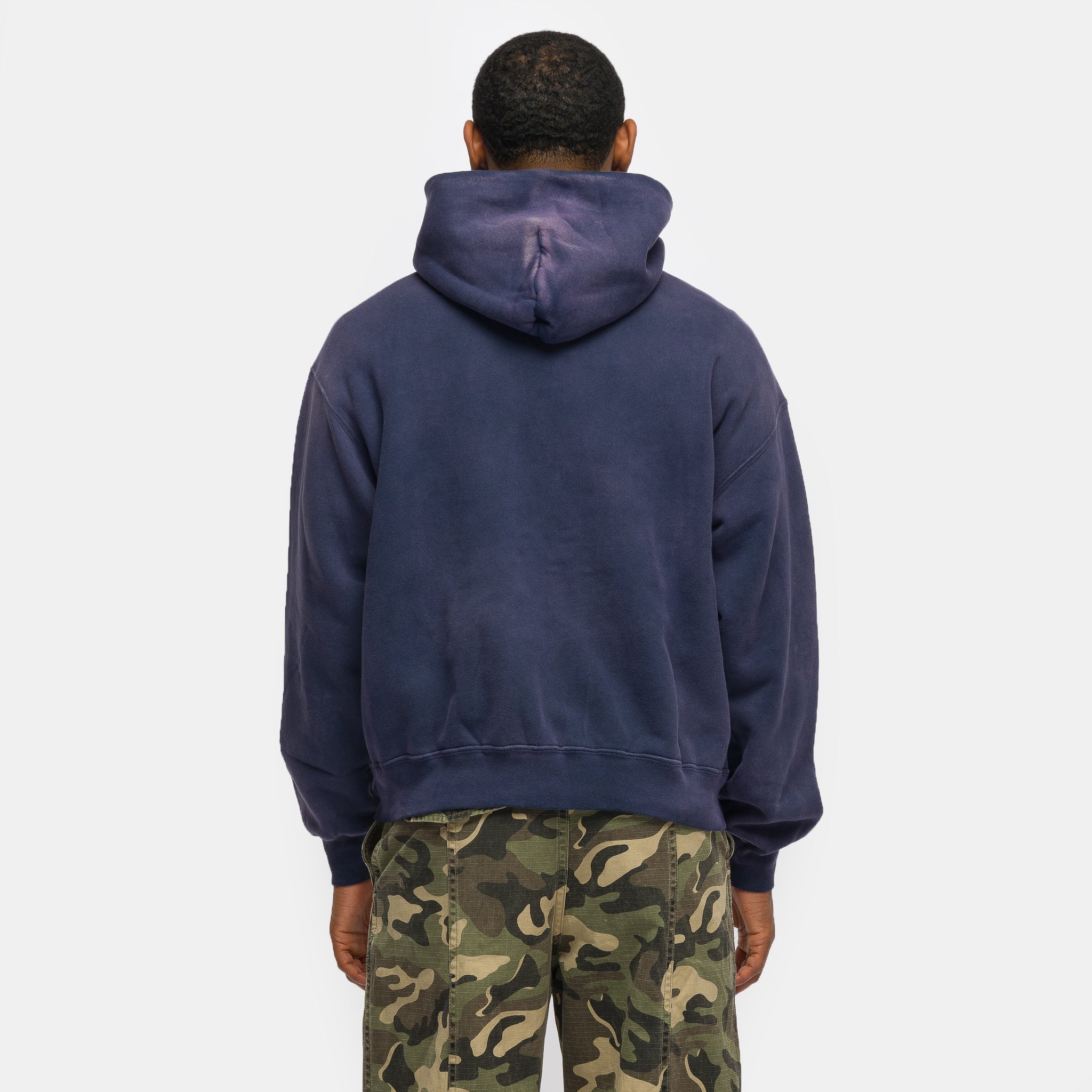 Basics Hoodie in Burnt Navy - Image 3