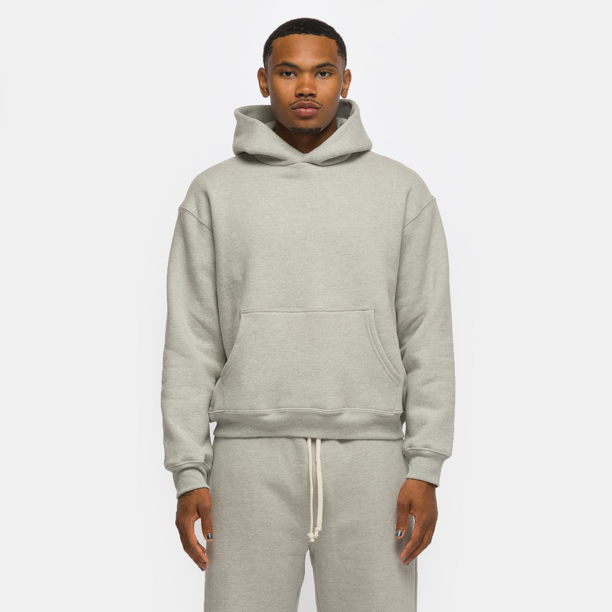 Basics Hoodie in Heather Grey