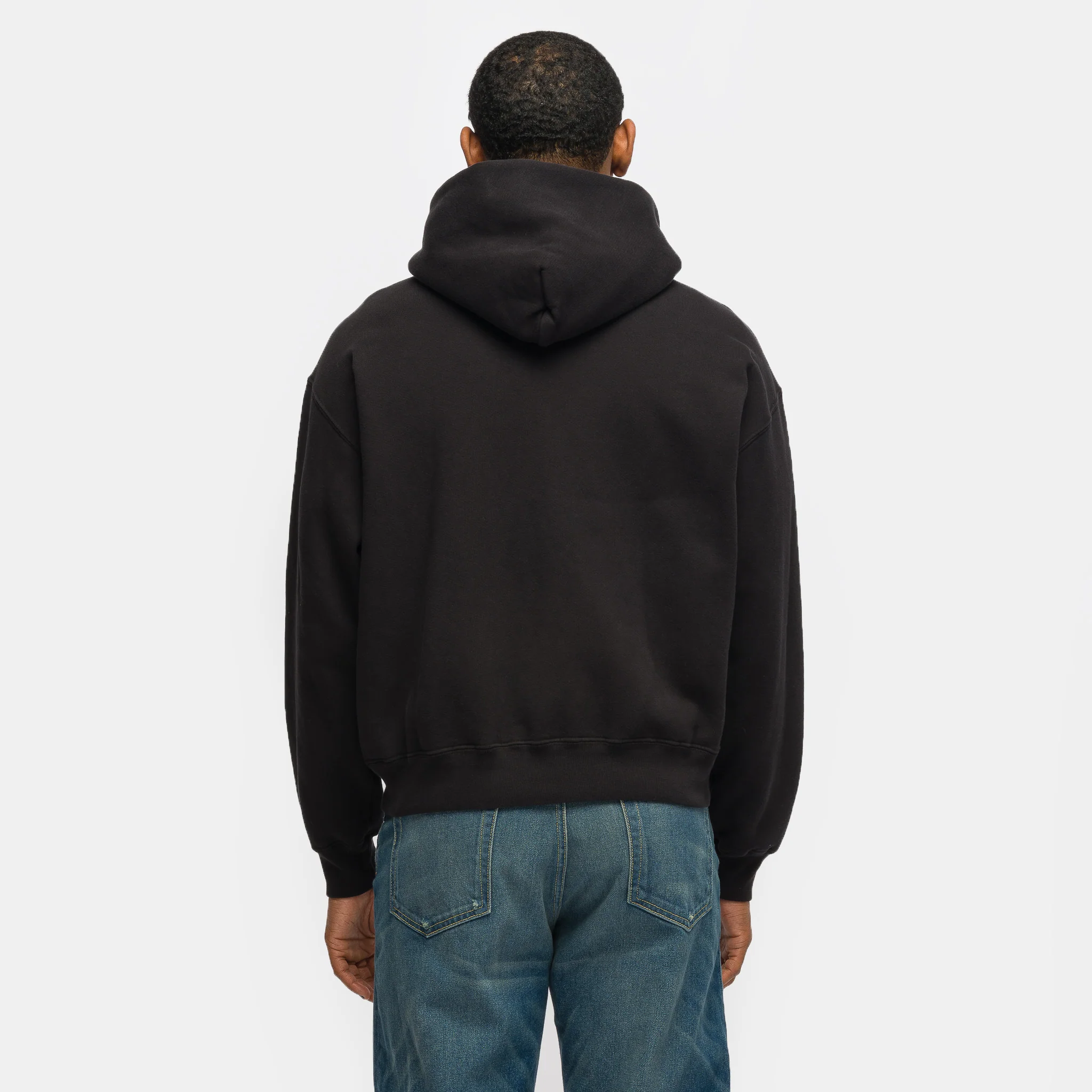 Basics Zip Hoodie in Aged Black - Image 3