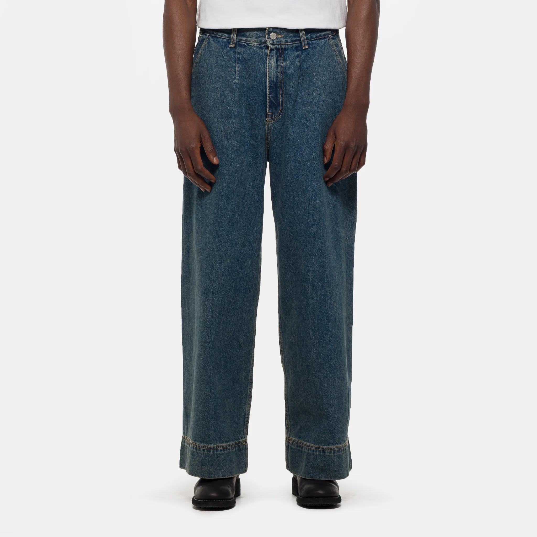 Big Hem Denim Jean in Blue