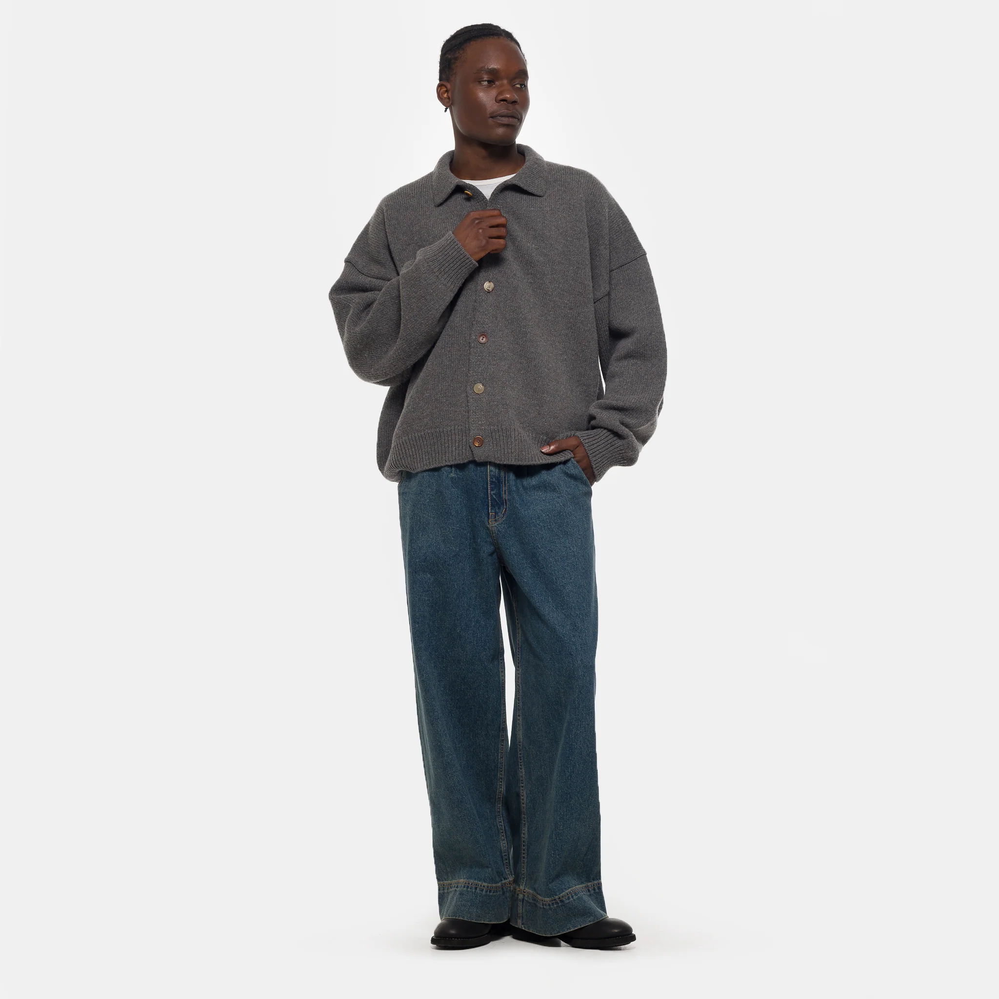 Big Hem Denim Jean in Blue - Image 2