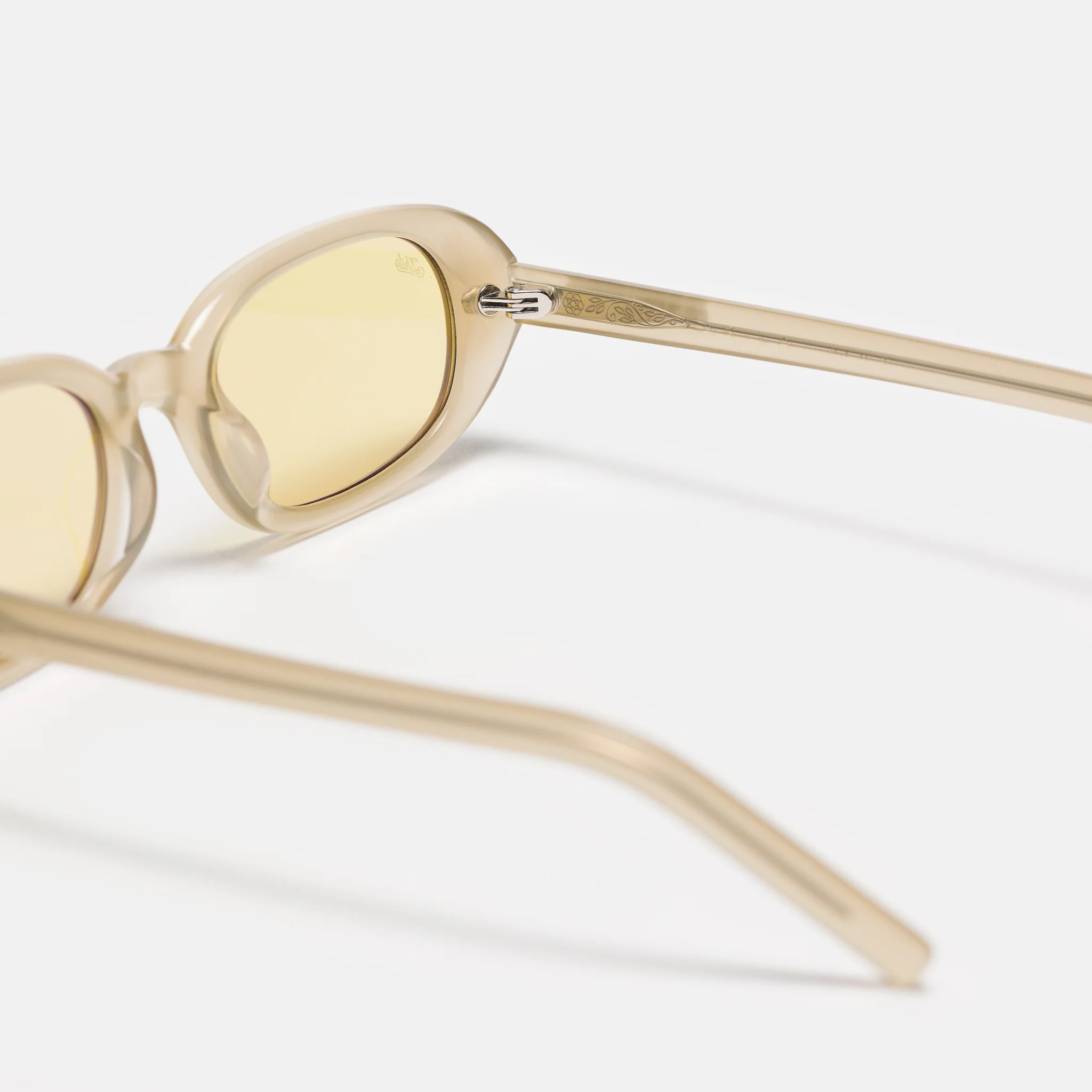 Blossom Sunglasses in Beige/Yellow - Image 4