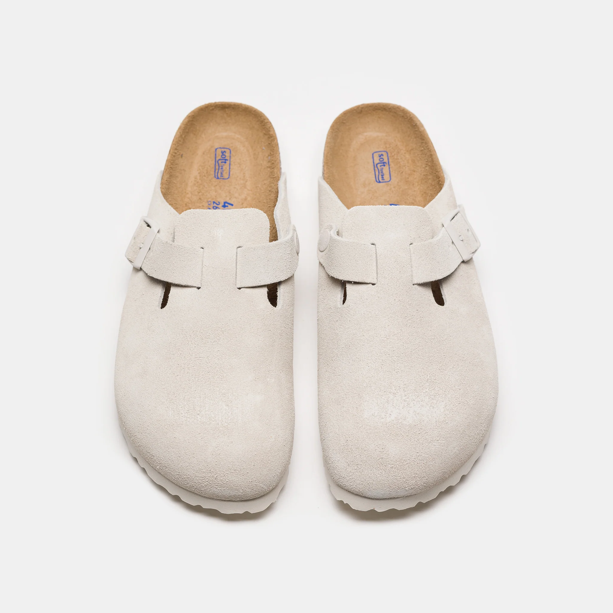 Boston Suede Mule in Antique White - Image 4