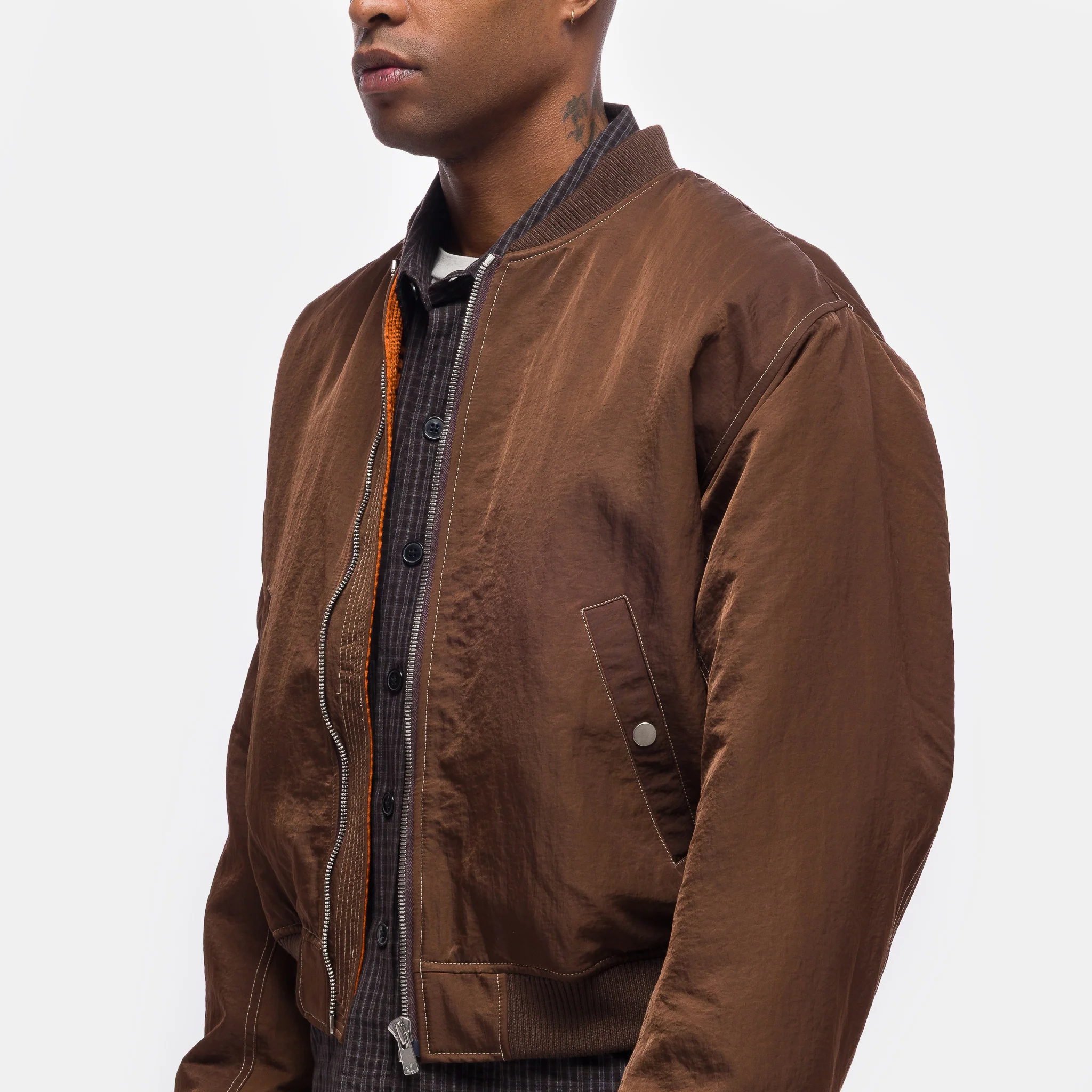 Breach Bomber Jacket in Brown - Image 4