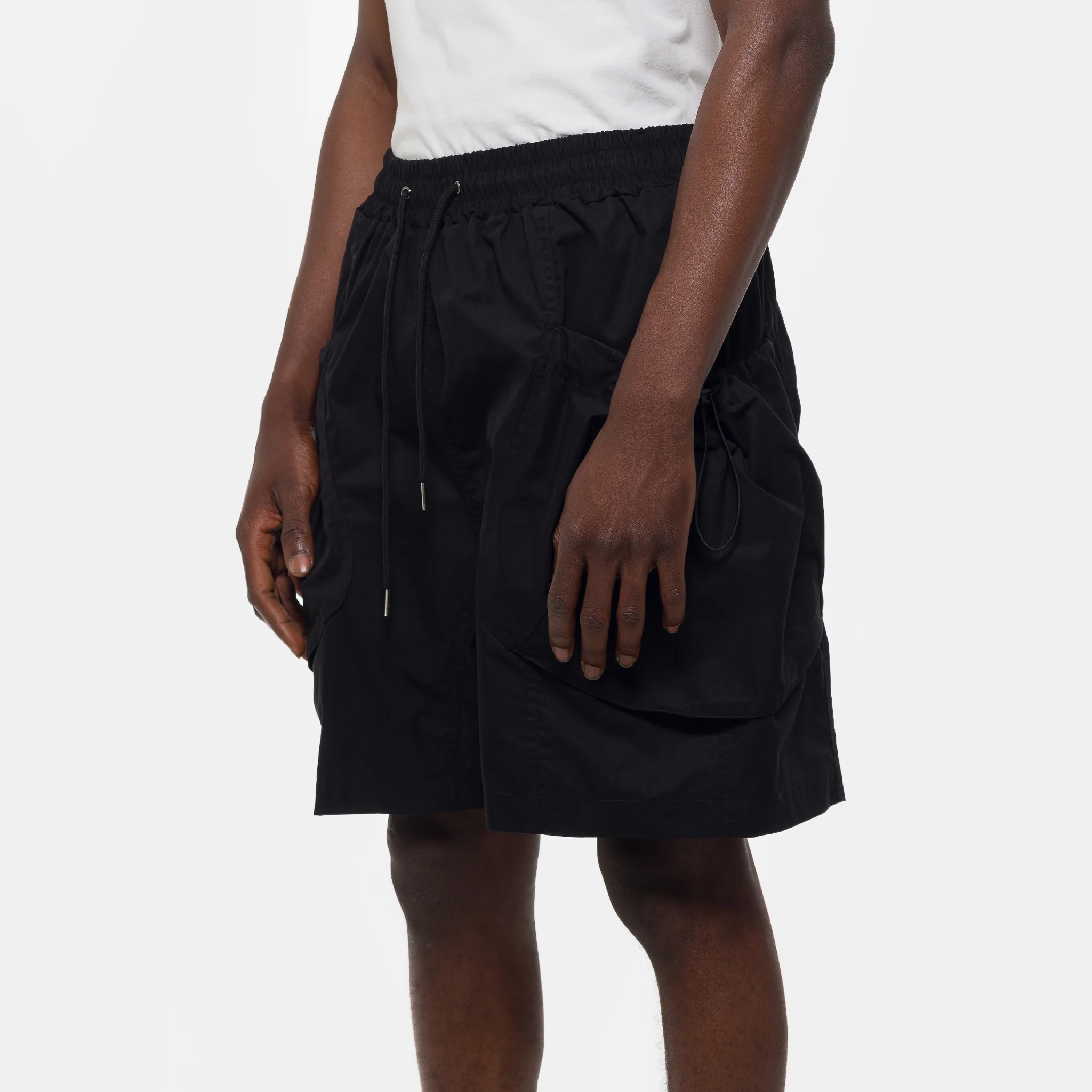 Bungee Cargo Shorts in Black - Image 4